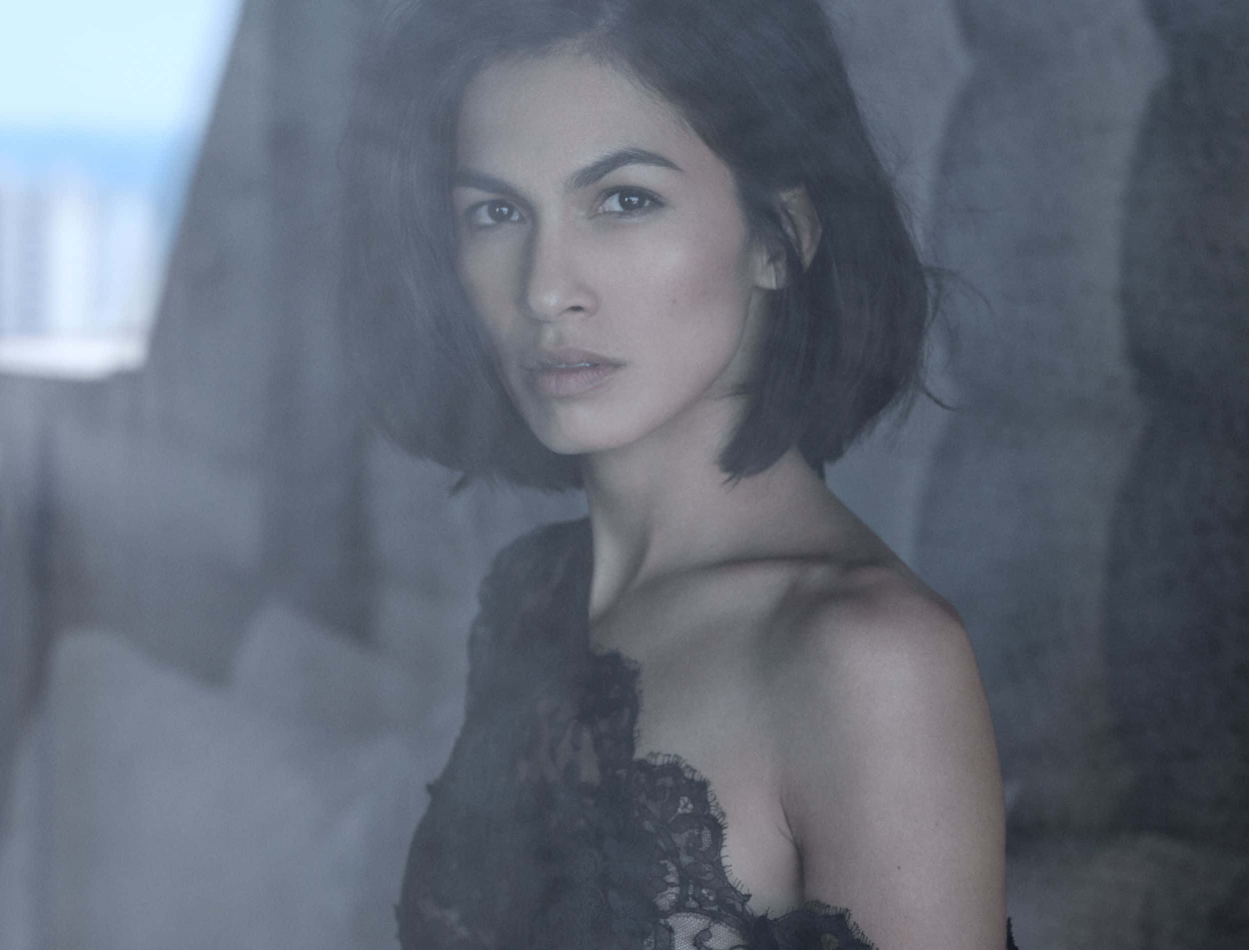 Elodie Yung, short dark hair, smoky haze, Full HD Desktop Wallpaper