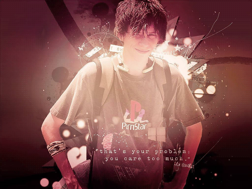 ElrubiusOMG, messy hair, backpack, SD Desktop Wallpaper