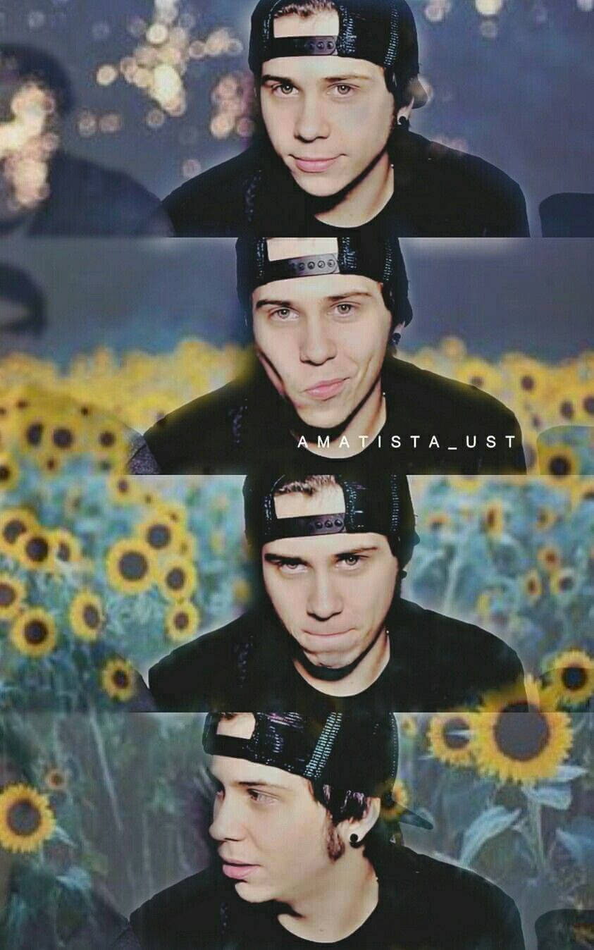 Elrubiusomg, sunflower collage, black cap, HD Phone Wallpaper