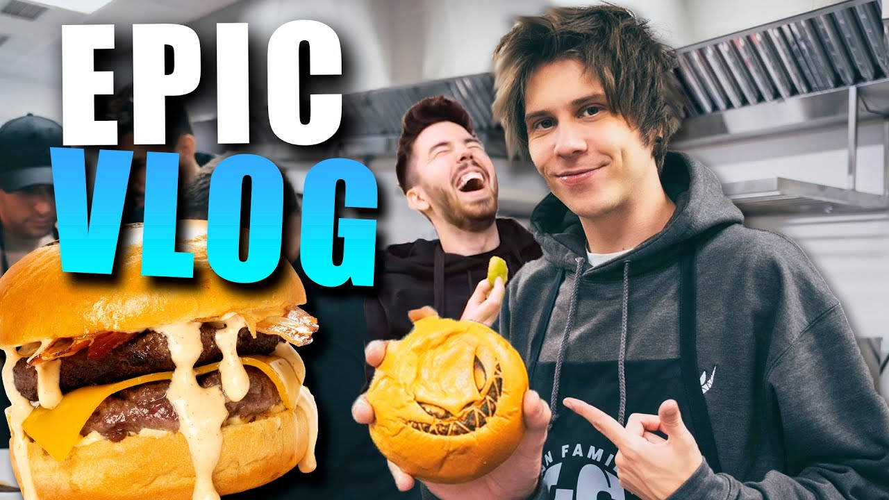 ElrubiusOMG, Ultimate Burger Vlog, giant burger, HD Desktop Wallpaper