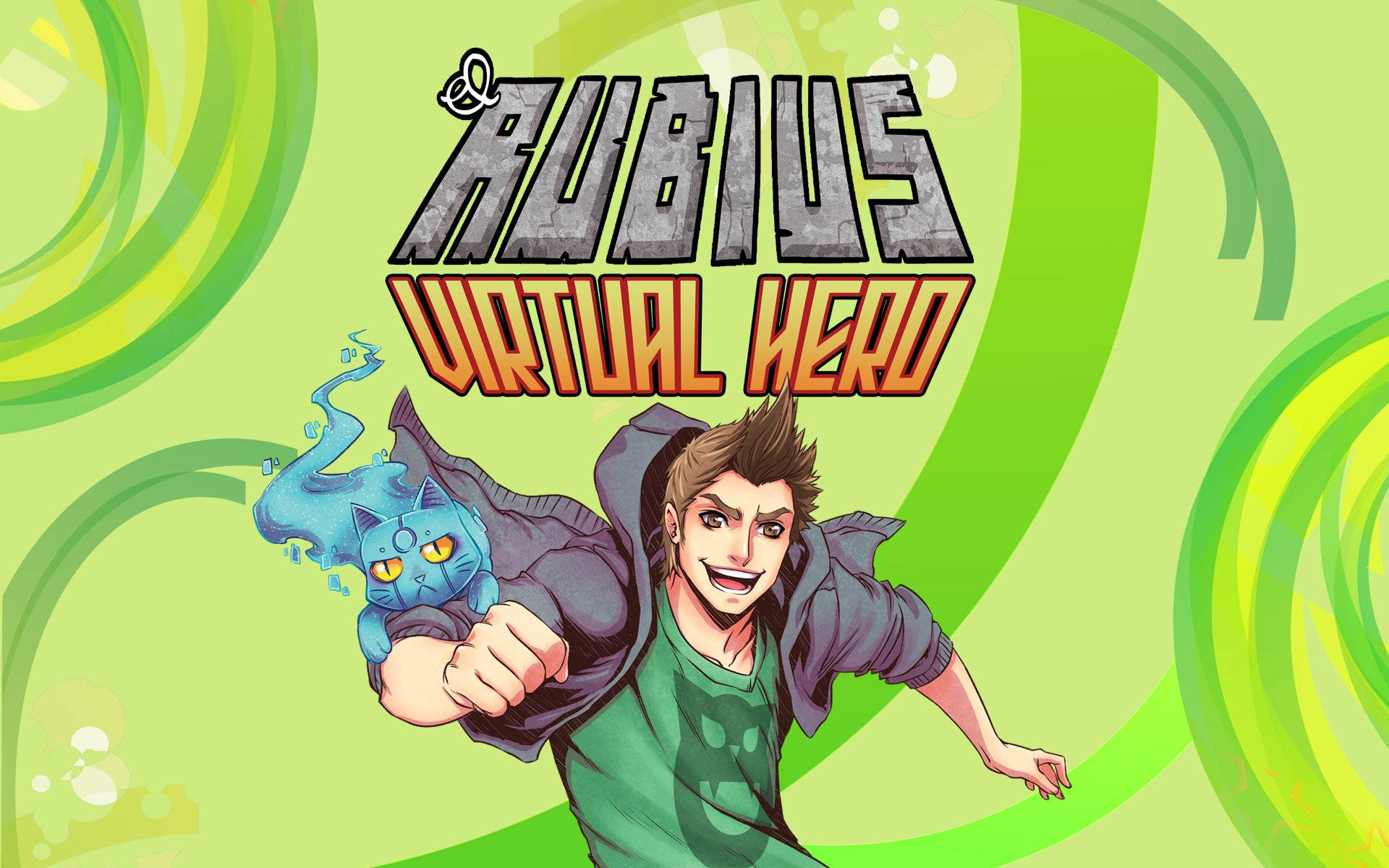 ElrubiusOMG, virtual hero, green shirt, Full HD Desktop Wallpaper