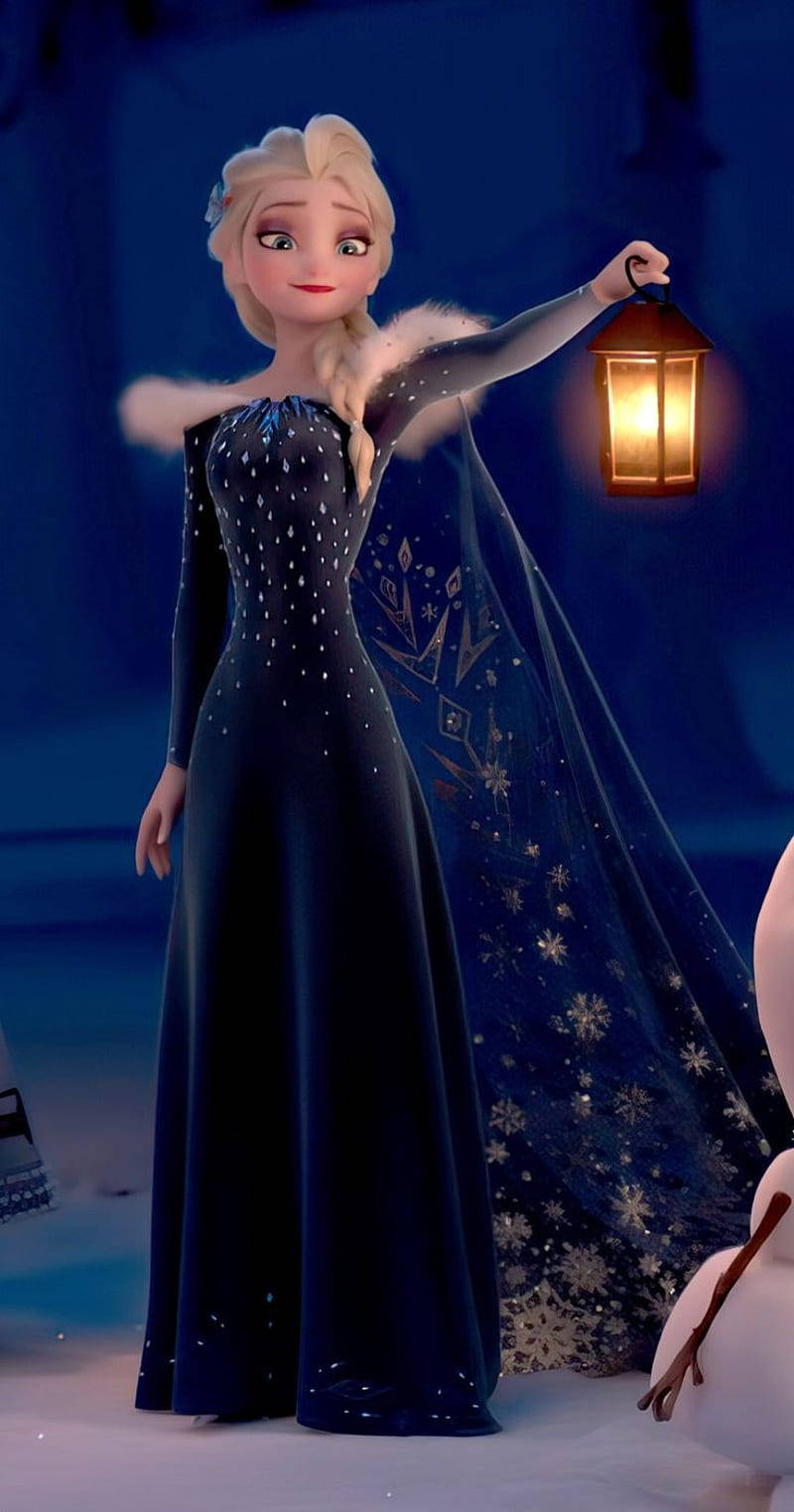 Elsa, Frozen 2, sparkling blue gown, HD Phone Wallpaper