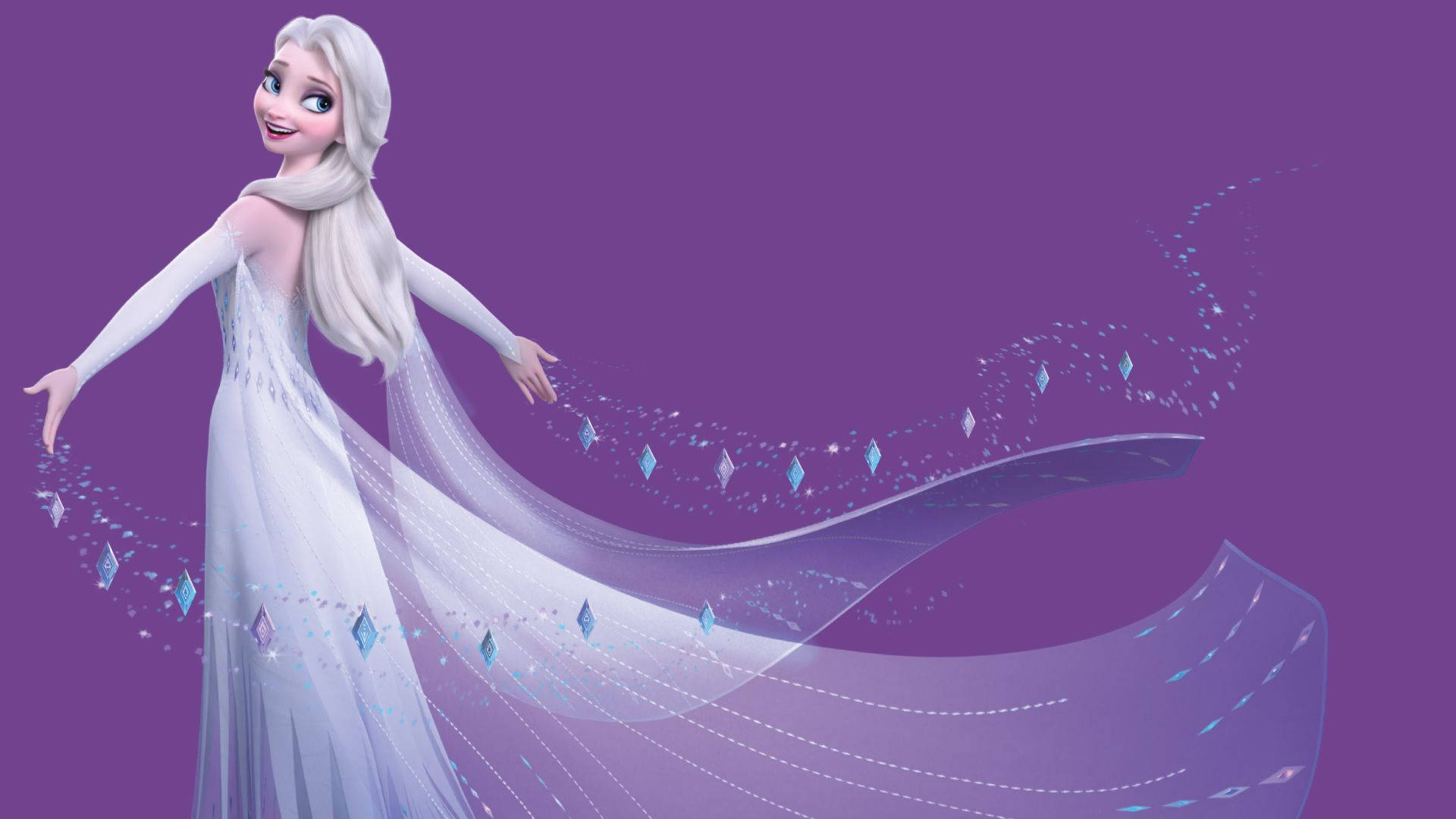 Elsa, Frozen 2, ice magic, Full HD Desktop Wallpaper