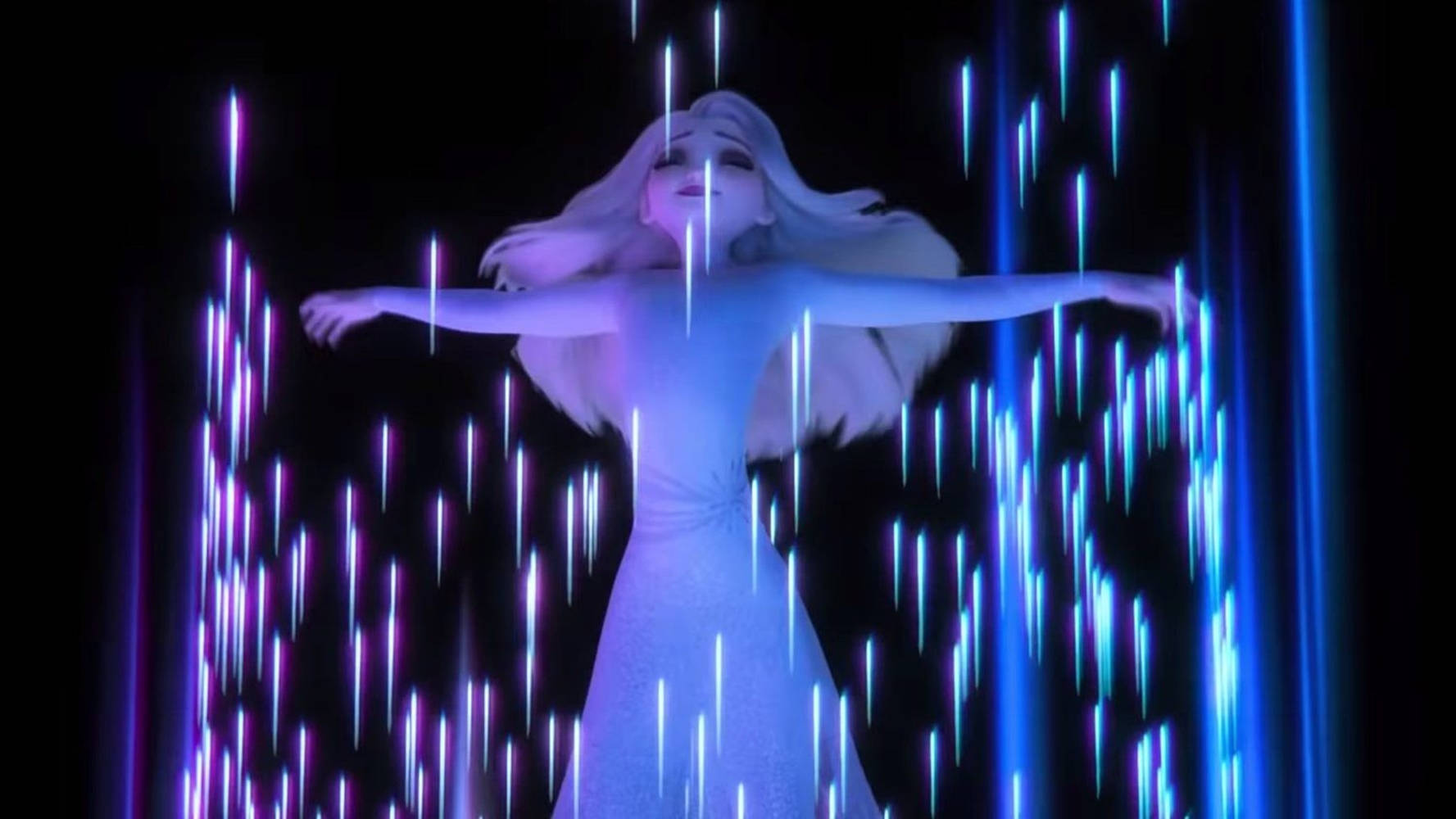Elsa, Frozen 2, glowing animated woman, HD Desktop Wallpaper