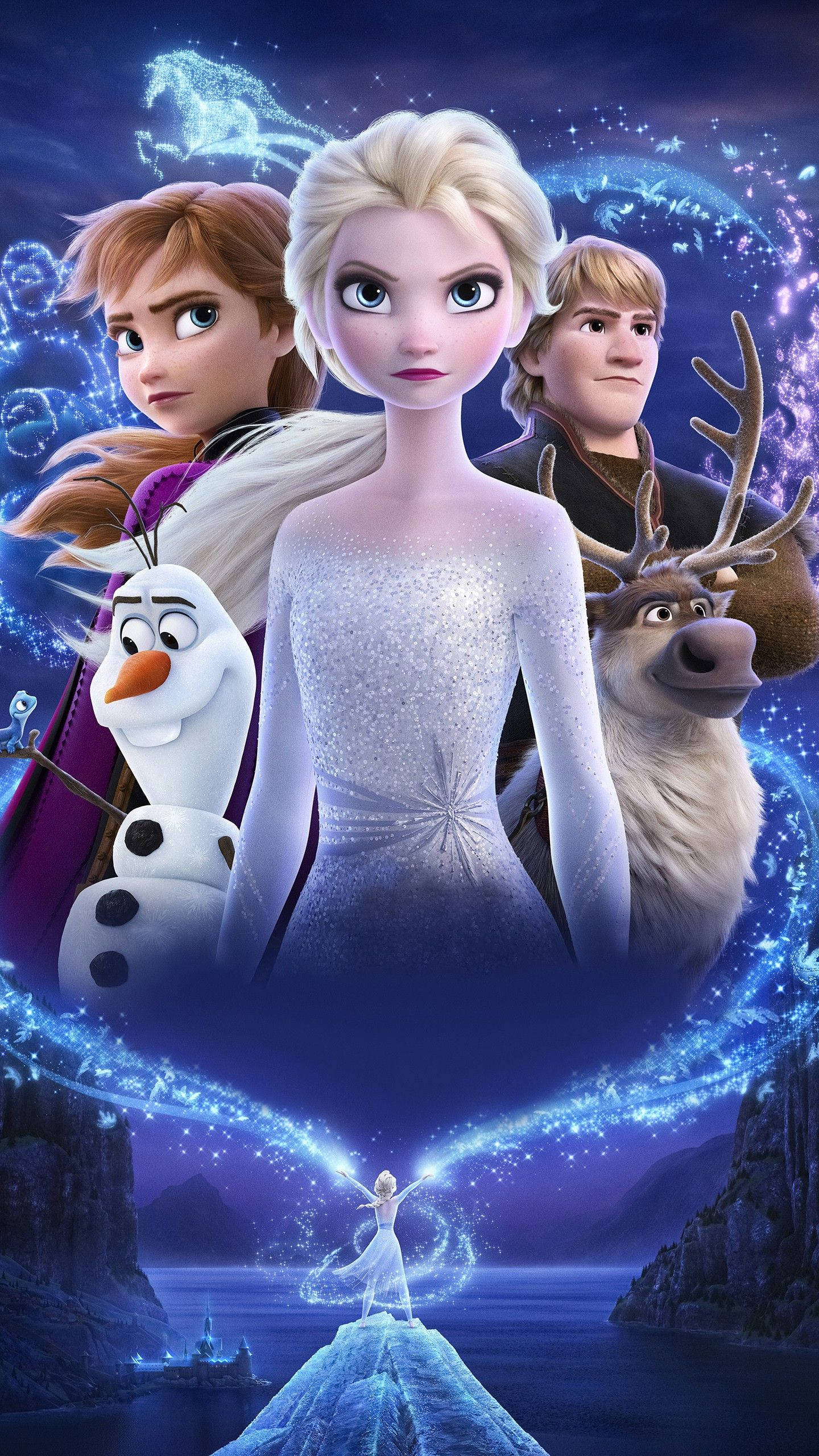 Elsa, Frozen 2, ice gown, 2K Phone Wallpaper