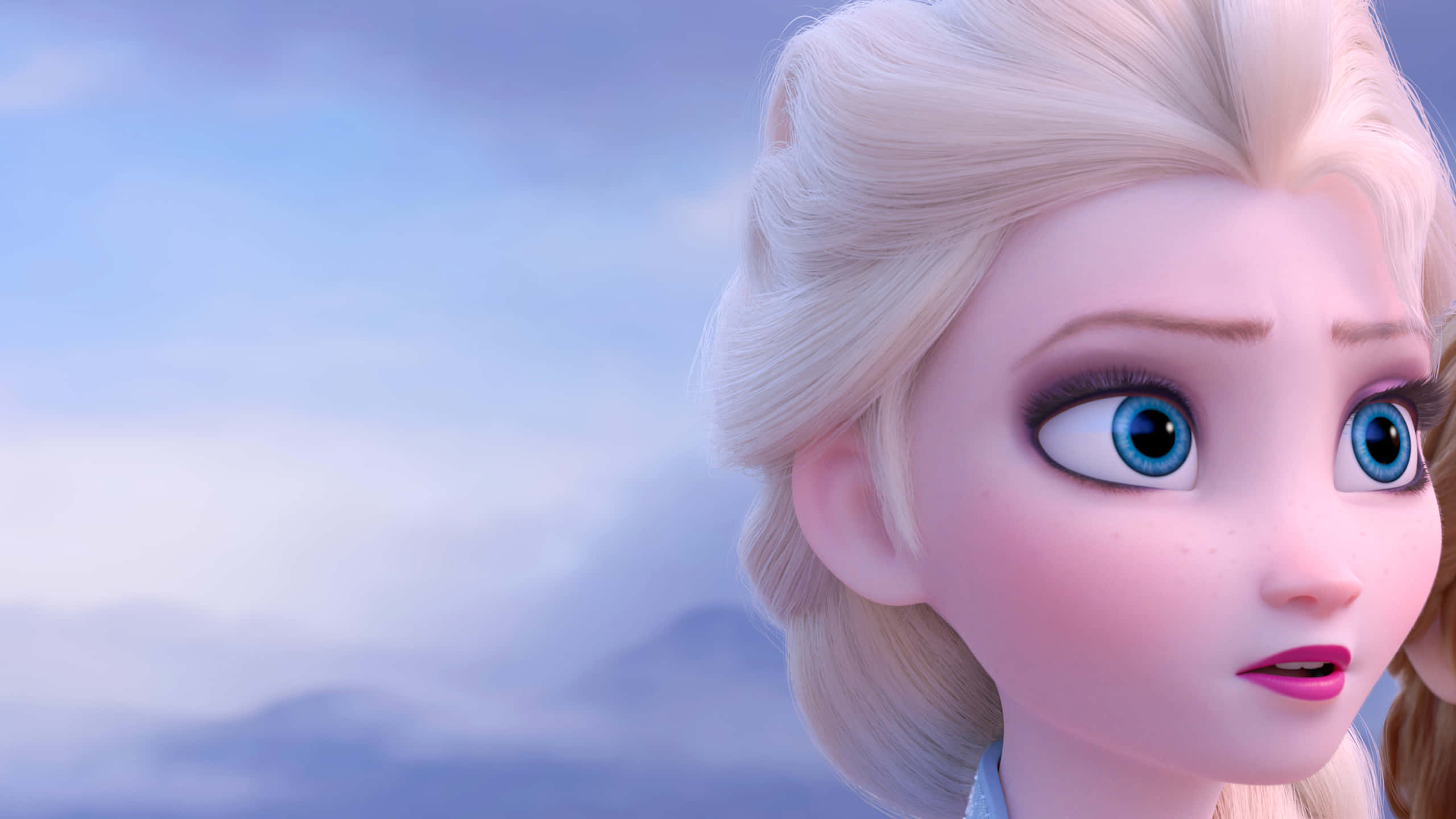 Elsa, Frozen, blue eyes, 2K Desktop Wallpaper