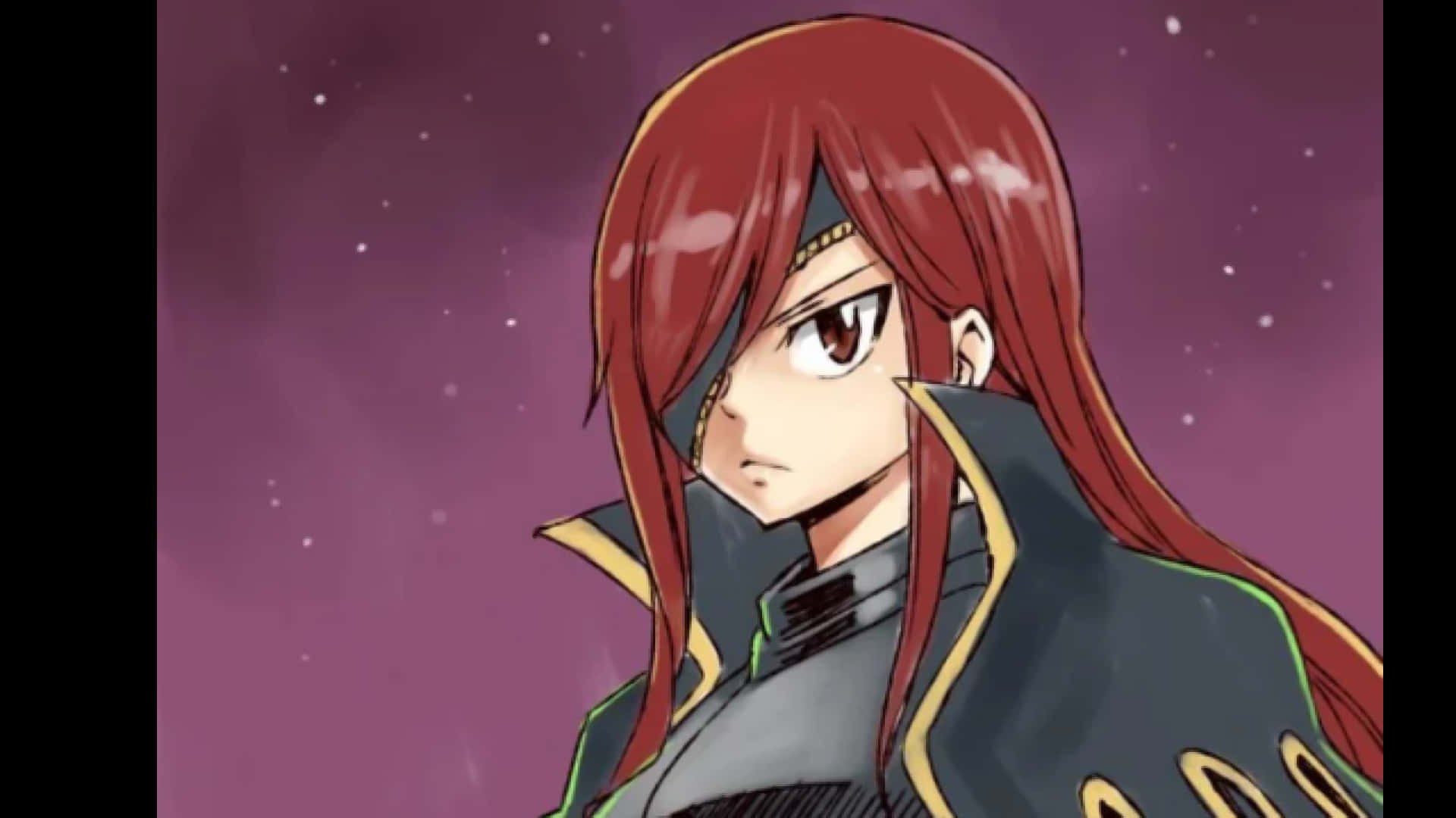 Elsie Crimson, red-haired, black eye patch, Full HD Desktop Wallpaper