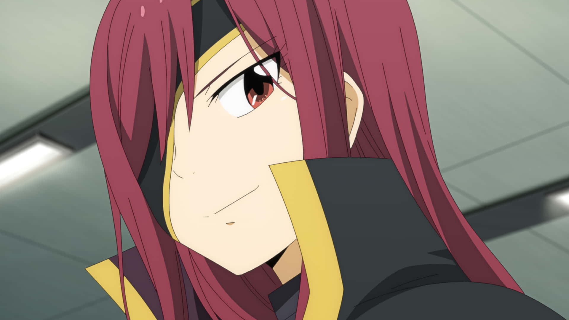 Elsie Crimson, magenta hair, red eyes, Full HD Desktop Wallpaper