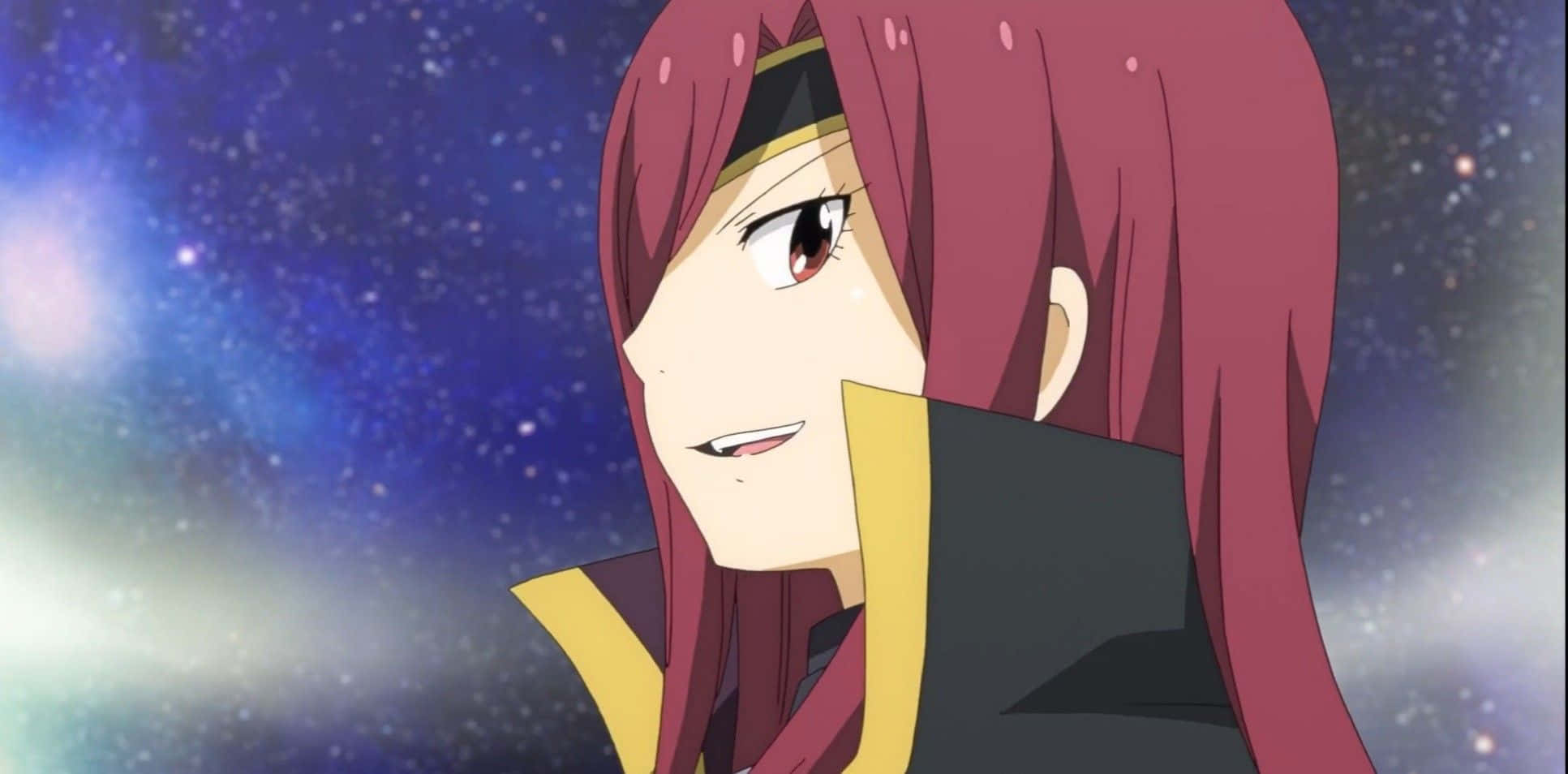 Elsie Crimson, red-haired, confident smirk, Full HD Desktop Wallpaper