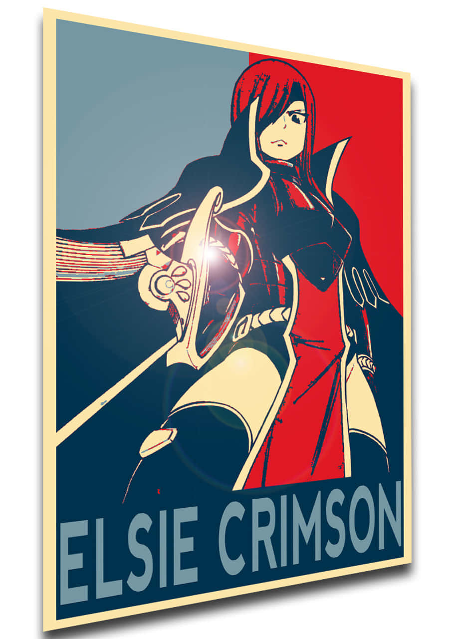 Elsie Crimson, red and black outfit, glowing sword, HD Phone Wallpaper