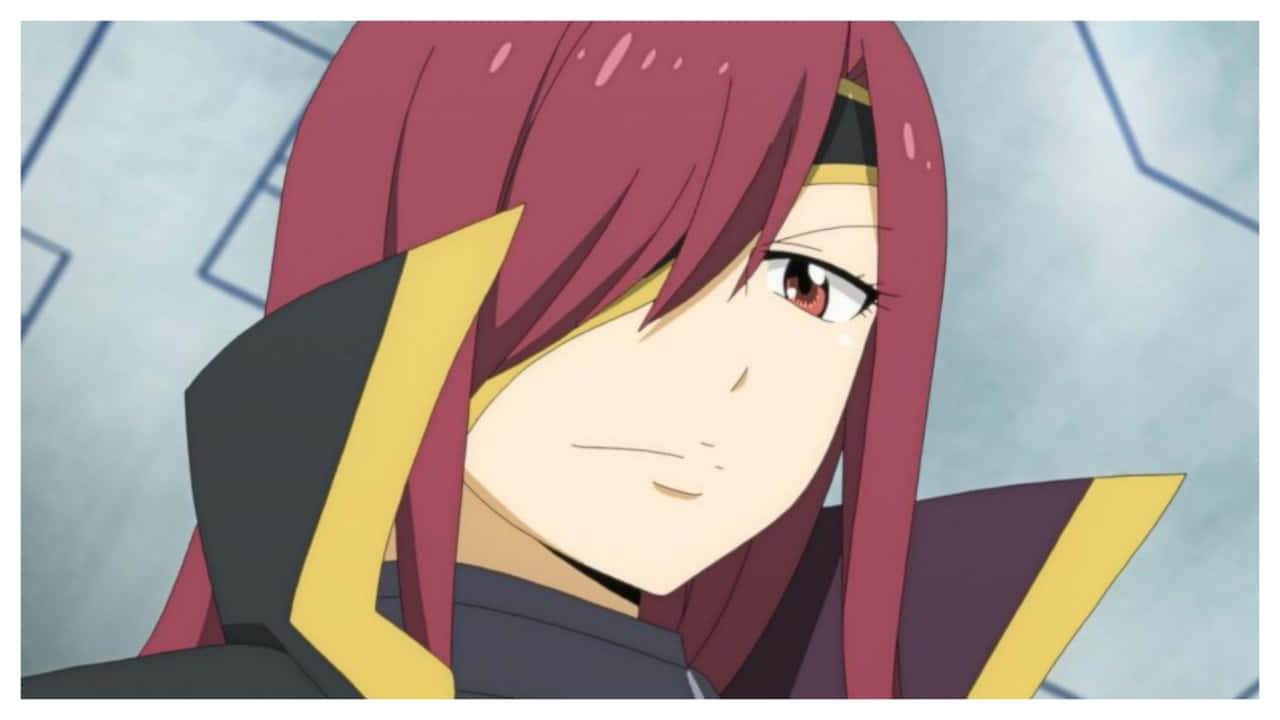 Elsie Crimson, magenta hair, black and yellow outfit, HD Desktop Wallpaper