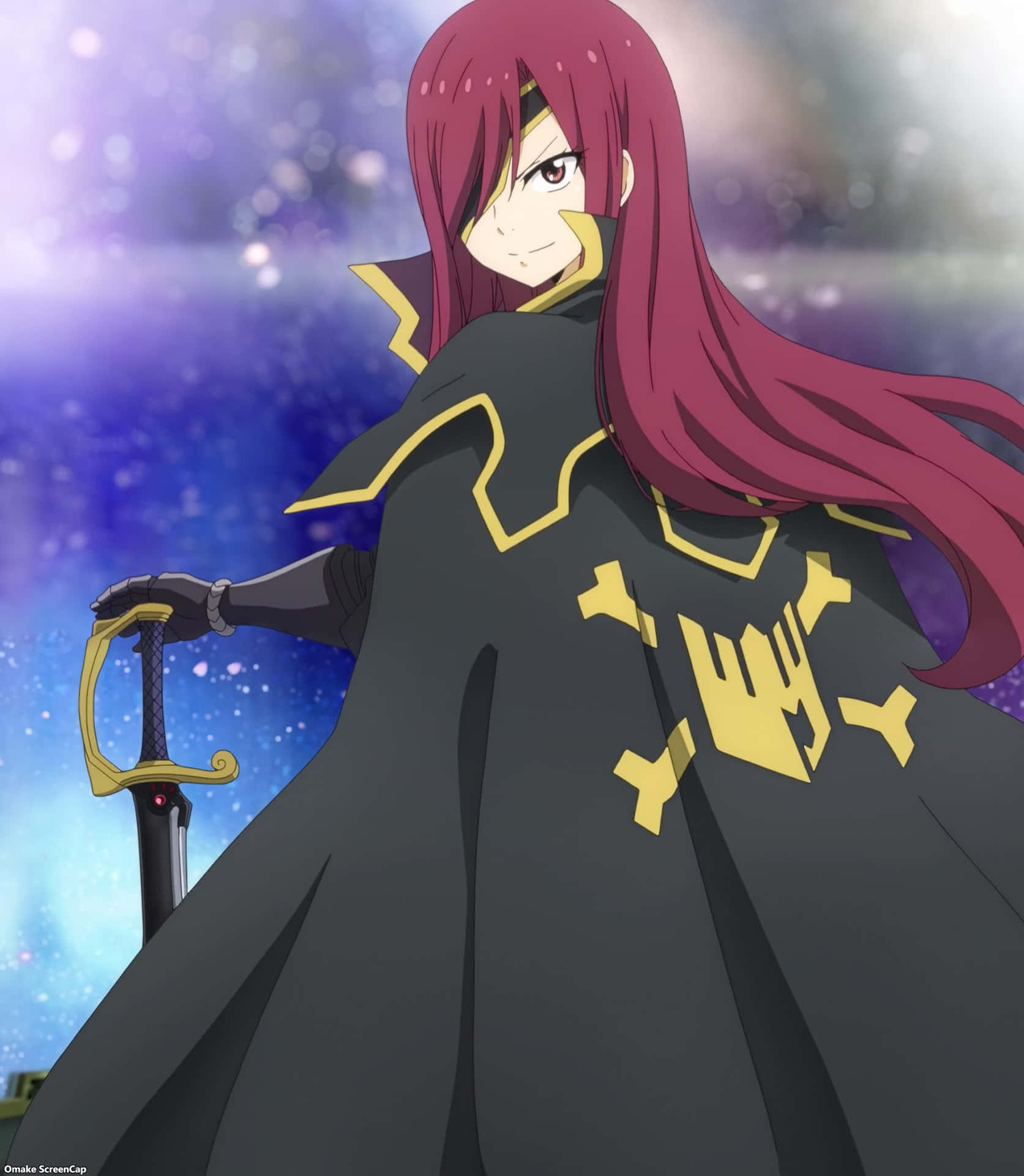 Elsie Crimson, magenta hair, black cloak, Full HD Phone Wallpaper