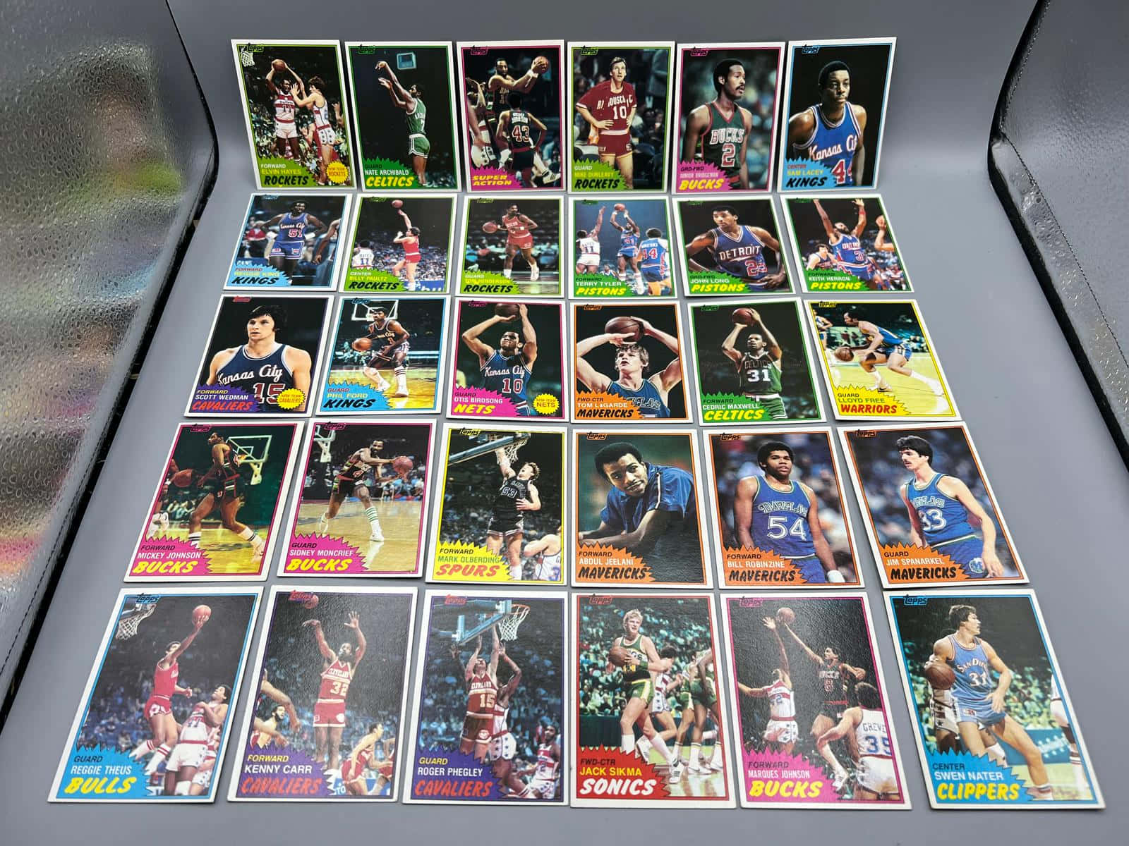 Elvin Hayes, basketball trading cards, dark car seat, HD Desktop Wallpaper
