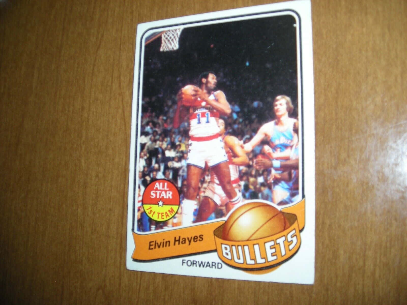 Elvin Hayes, wooden table, mid-air dunking, HD Desktop Wallpaper