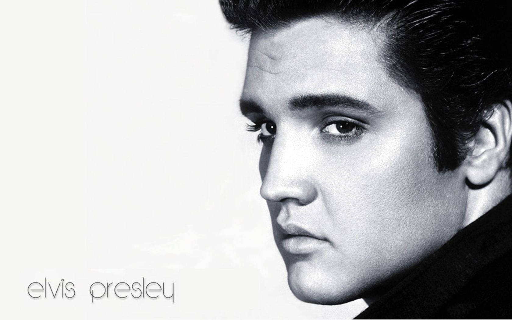 Elvis Presley, side profile, monochrome, HD Desktop Wallpaper