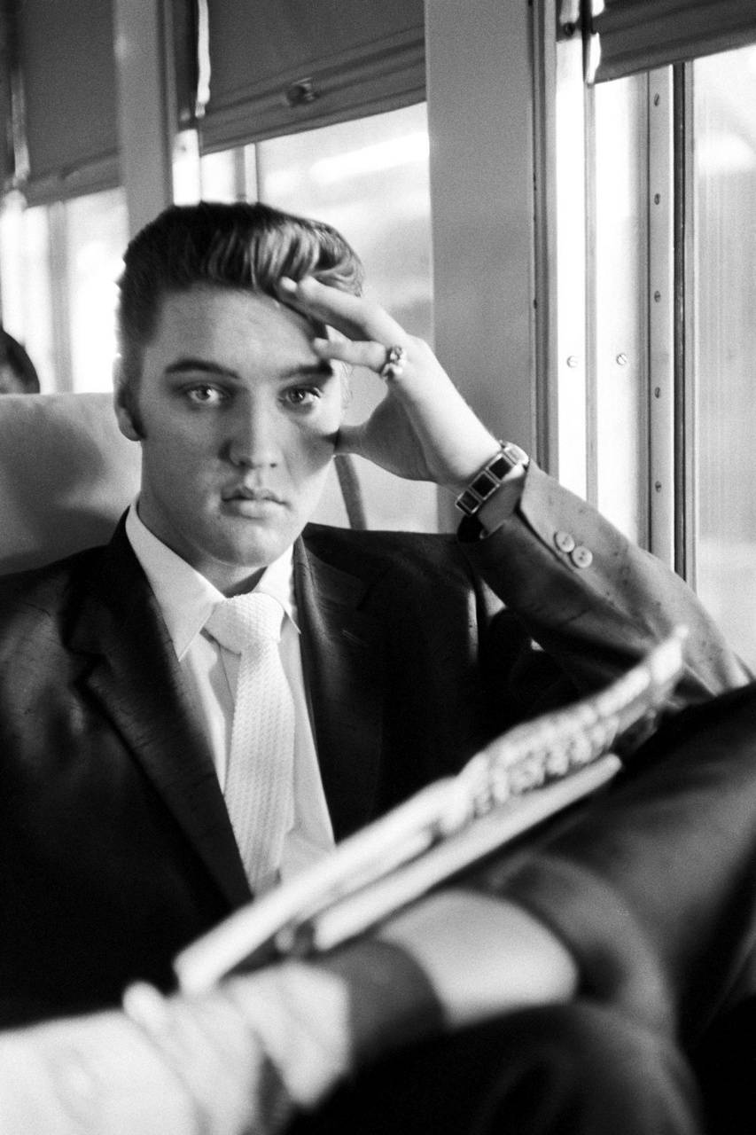 Elvis Presley, suit, guitar, HD Phone Wallpaper