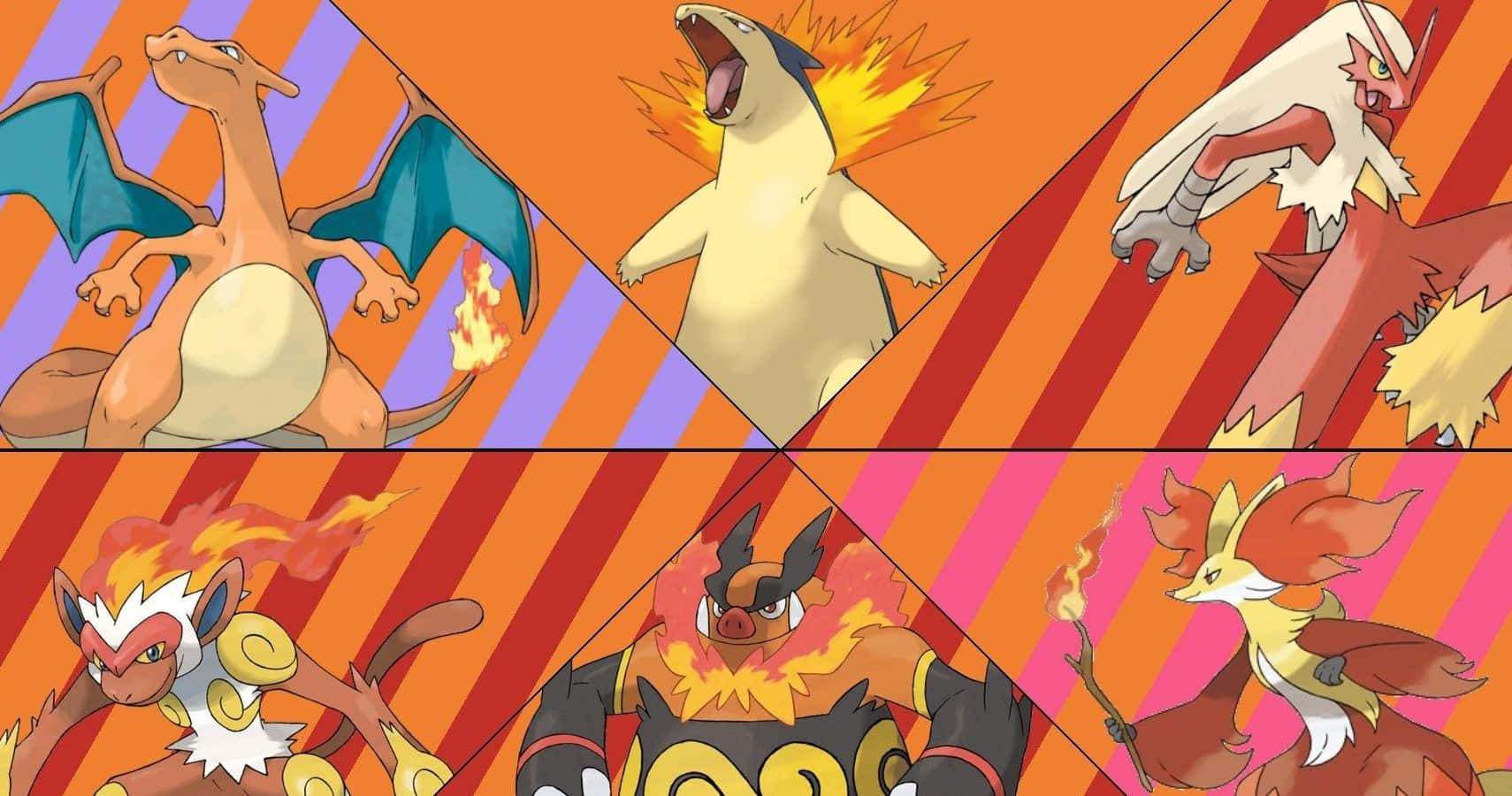 Emboar, fire fighting pokemon species, orange, HD Desktop Wallpaper