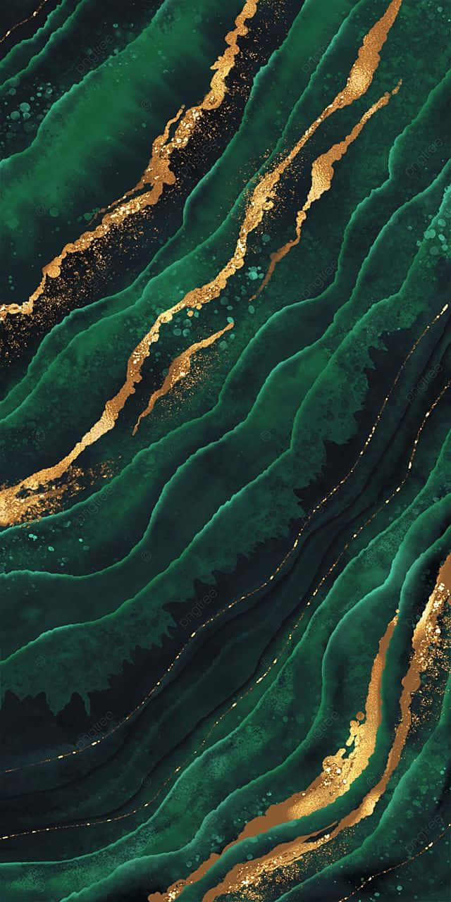Emerald Gold Marble Pattern, emerald green, gold veins, HD Phone Wallpaper