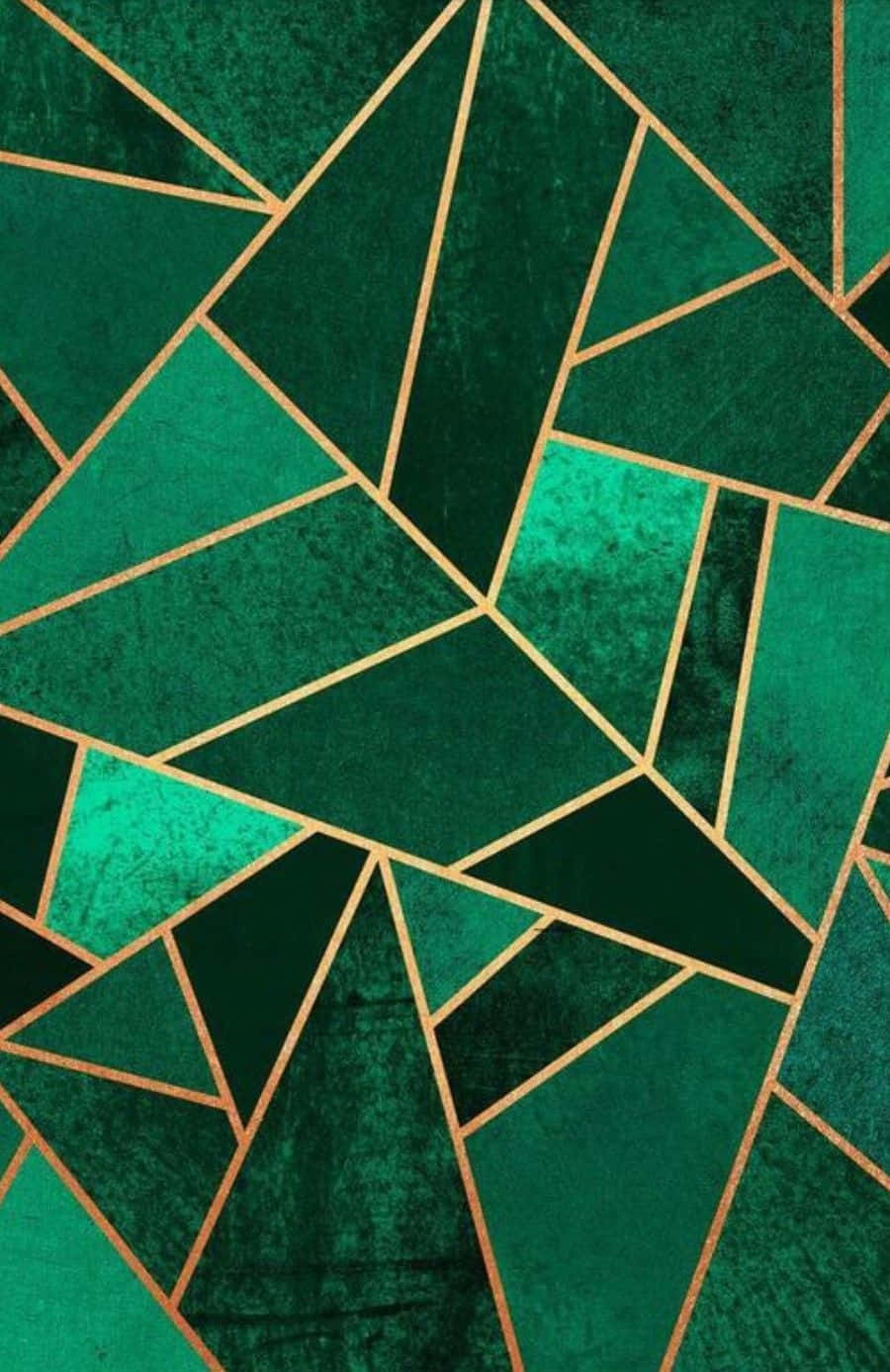 Art Deco, emerald green, gold foil, HD Phone Wallpaper