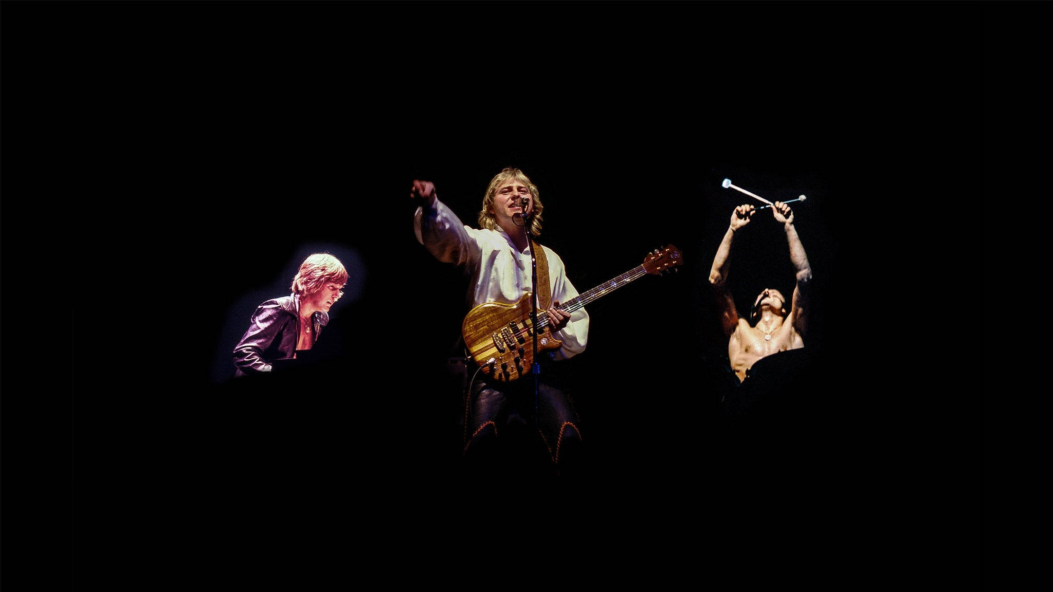 Emerson Lake & Palmer, concert cover, dark stage, Full HD Desktop Wallpaper