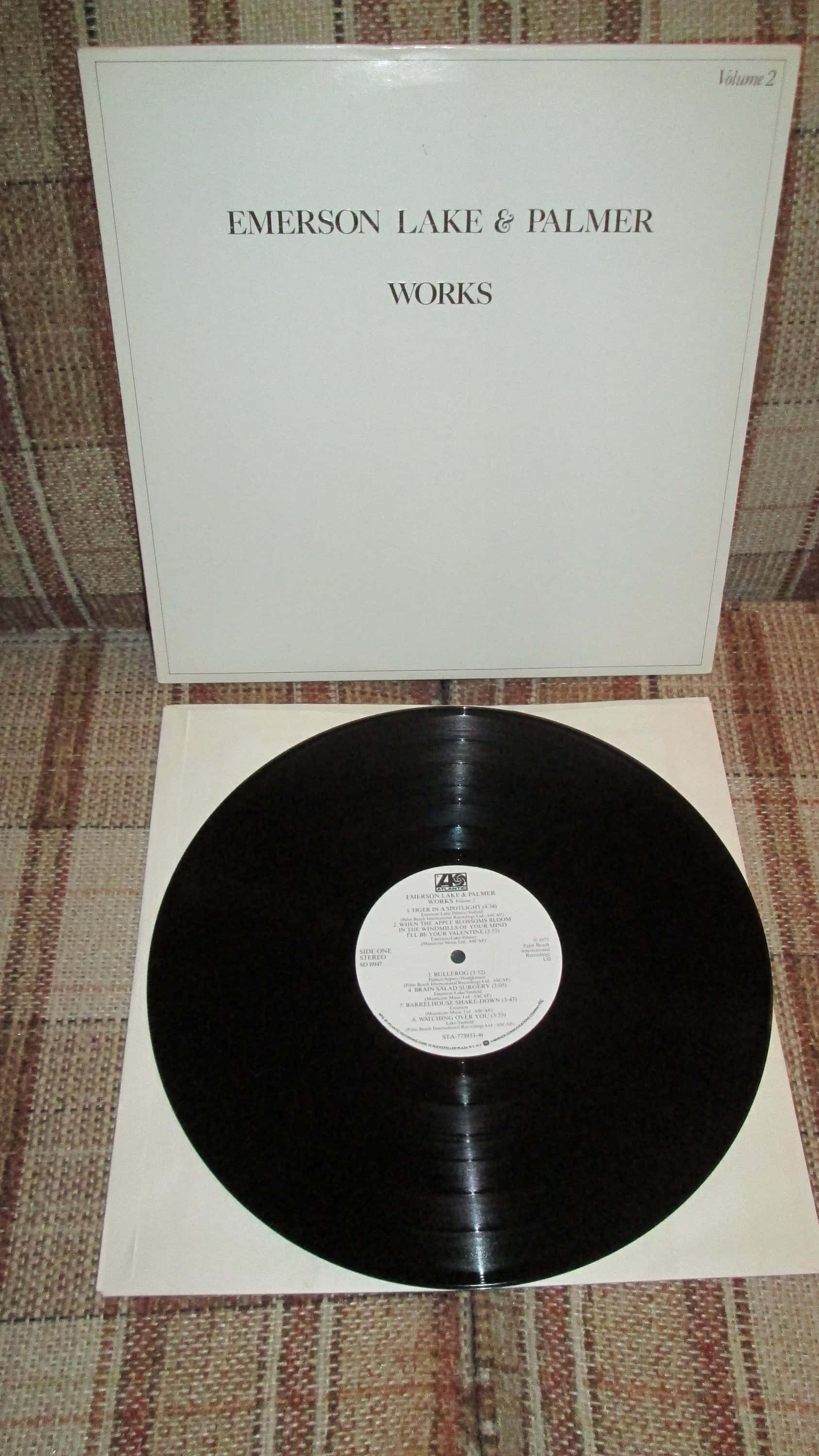 Emerson Lake And Palmer, vinyl record, album cover, 2K Phone Wallpaper