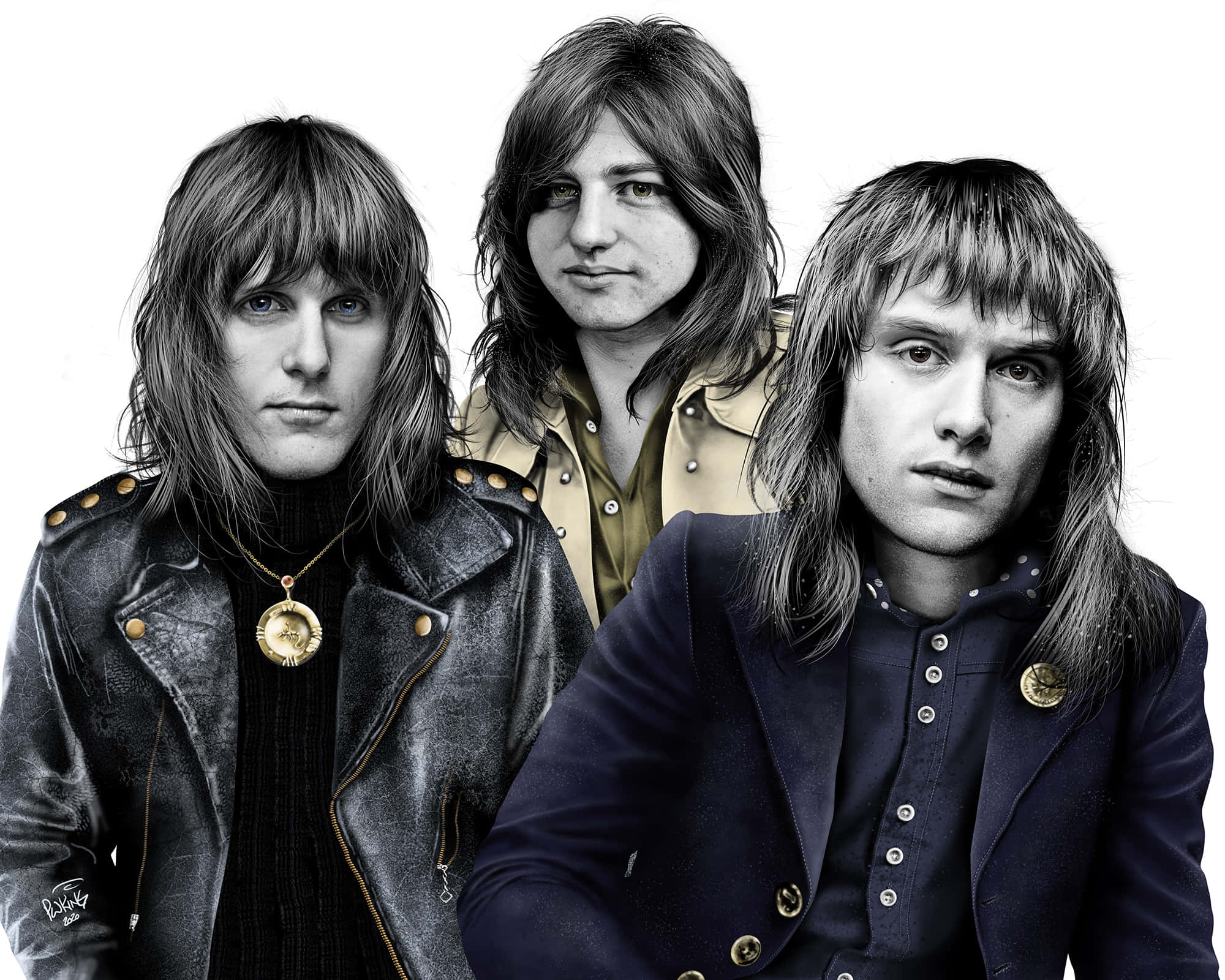 Emerson Lake And Palmer, vintage leather jackets, button-up jackets, Full HD Desktop Wallpaper