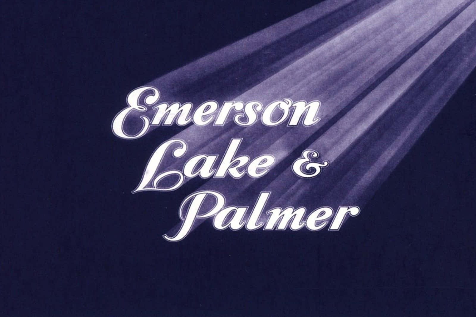 Emerson Lake & Palmer, vintage purple and white logo, dramatic light rays, HD Desktop Wallpaper