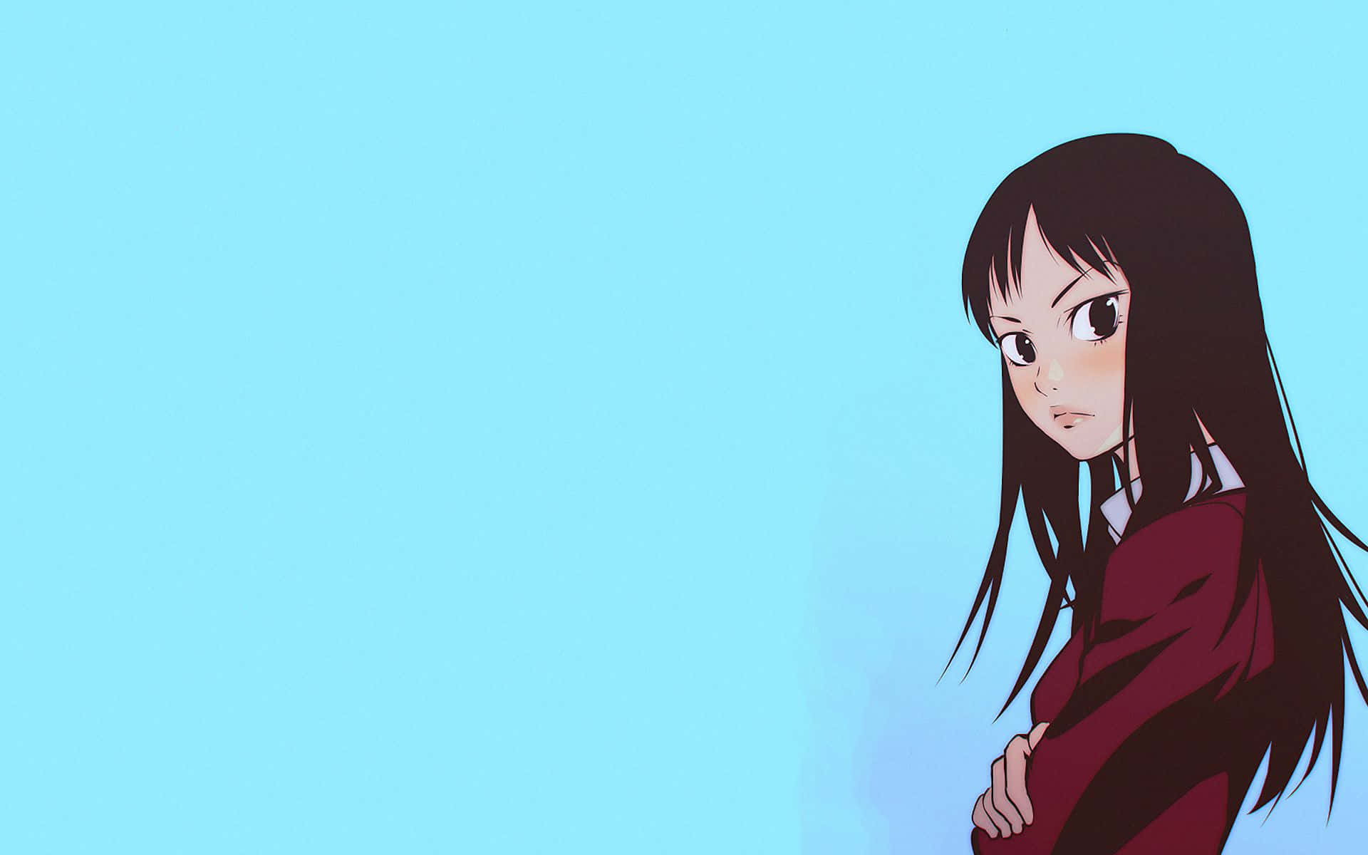 Emi Igawa, anime character, long dark hair, Full HD Desktop Wallpaper