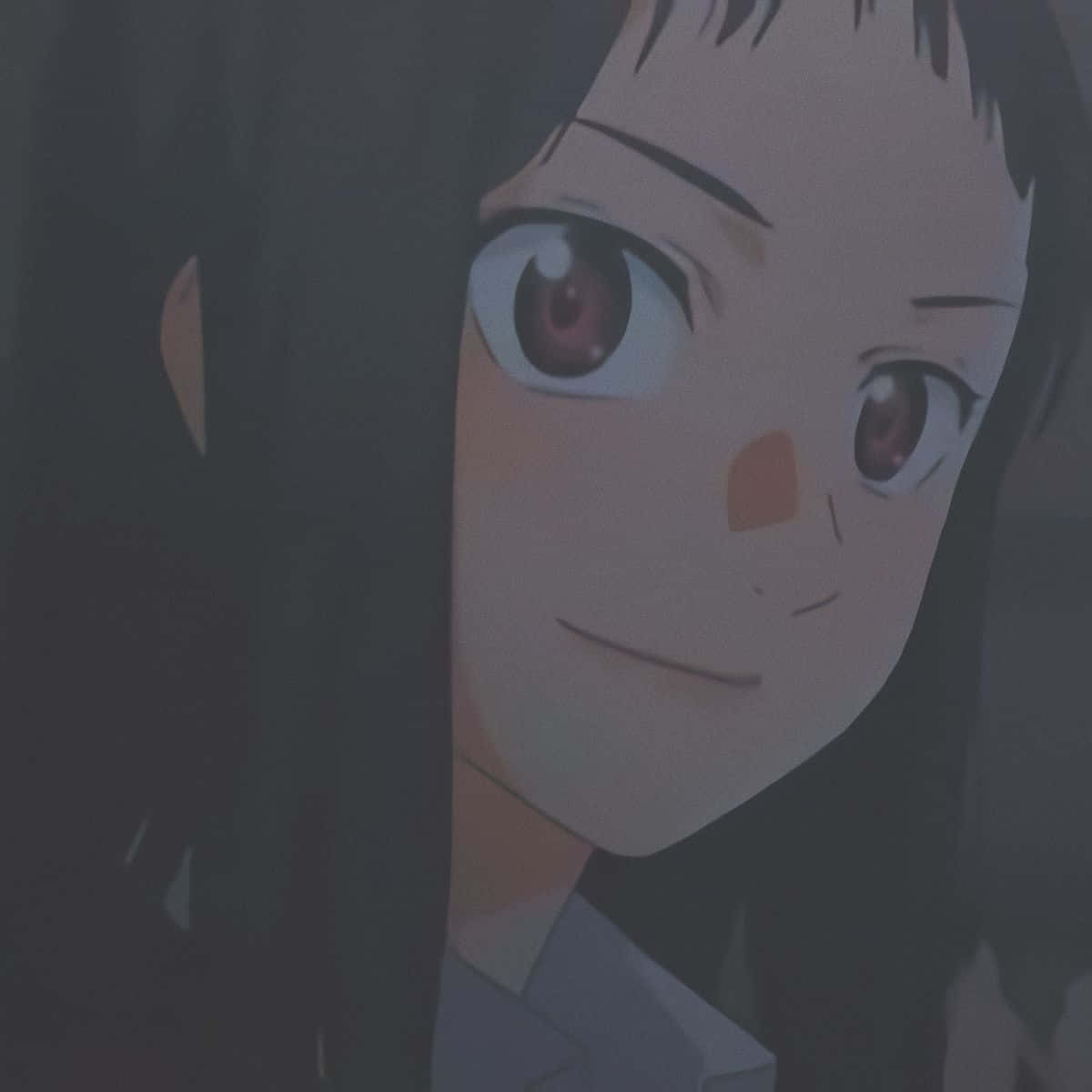 Emi Igawa, dark hair, red eyes, SD Desktop Wallpaper