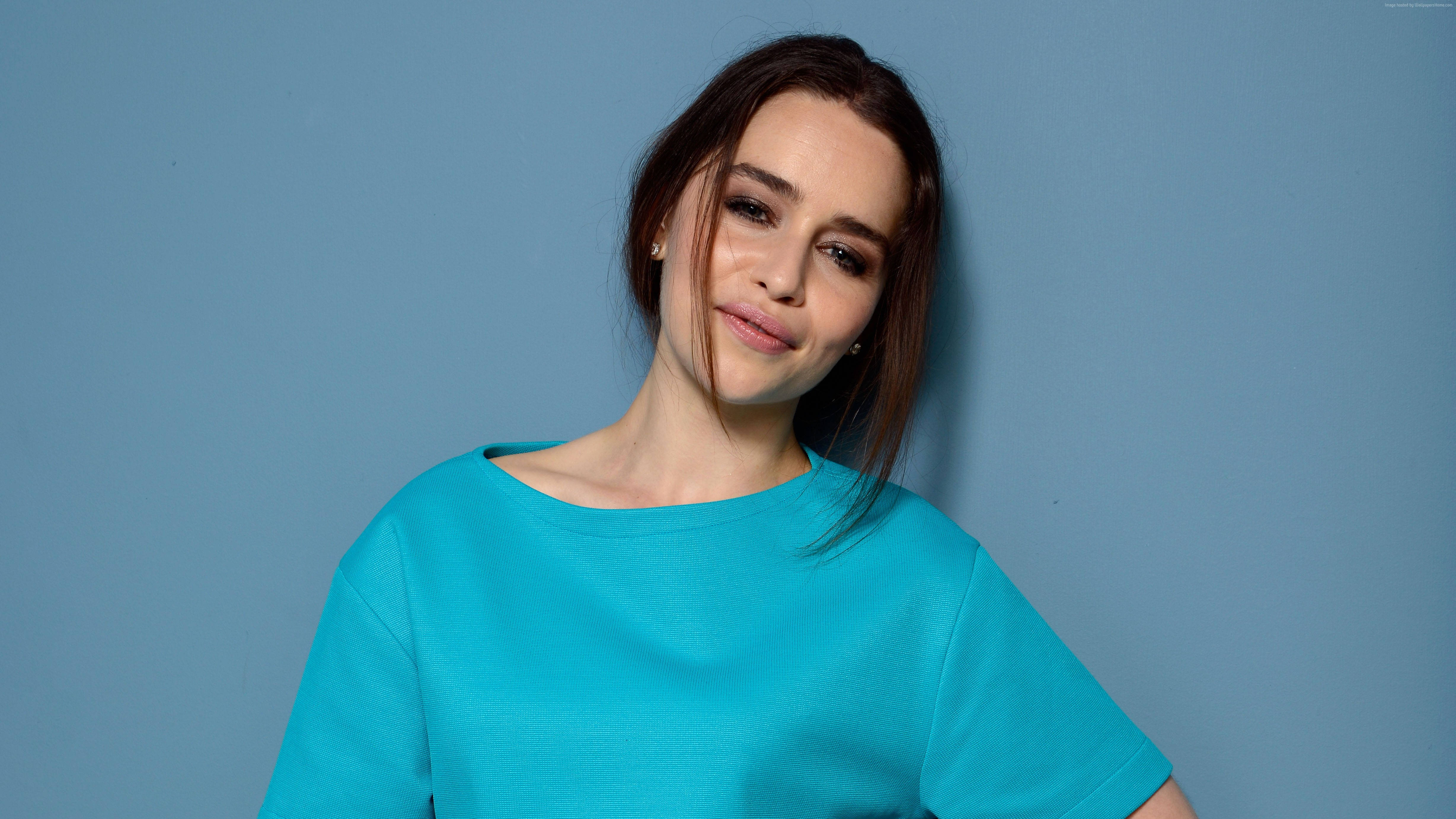 Emilia Clarke, 2013 Toronto Film Festival, bright turquoise top, 4K Desktop Wallpaper