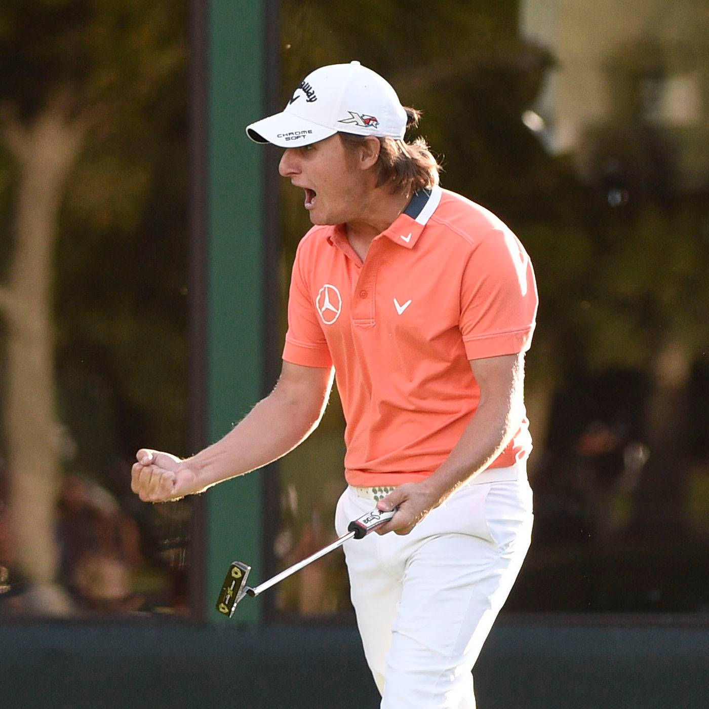 Emiliano Grillo, golf course, orange shirt, HD Desktop Wallpaper