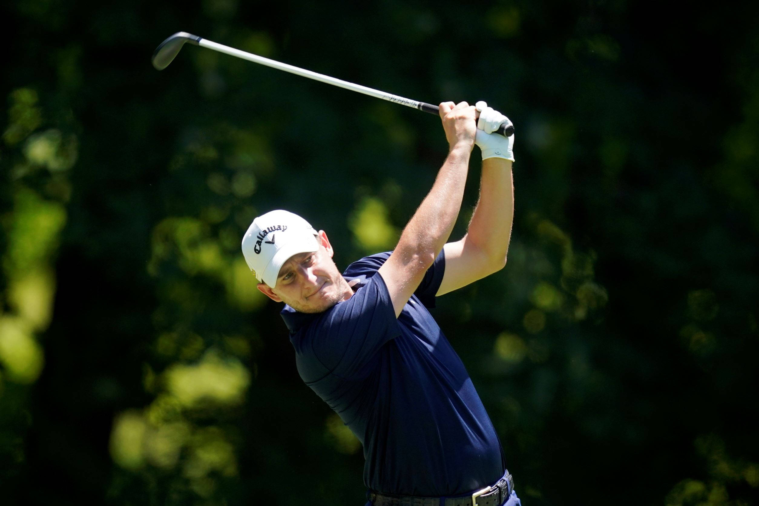 Emiliano Grillo, golf championship, mid-swing, Full HD Desktop Wallpaper