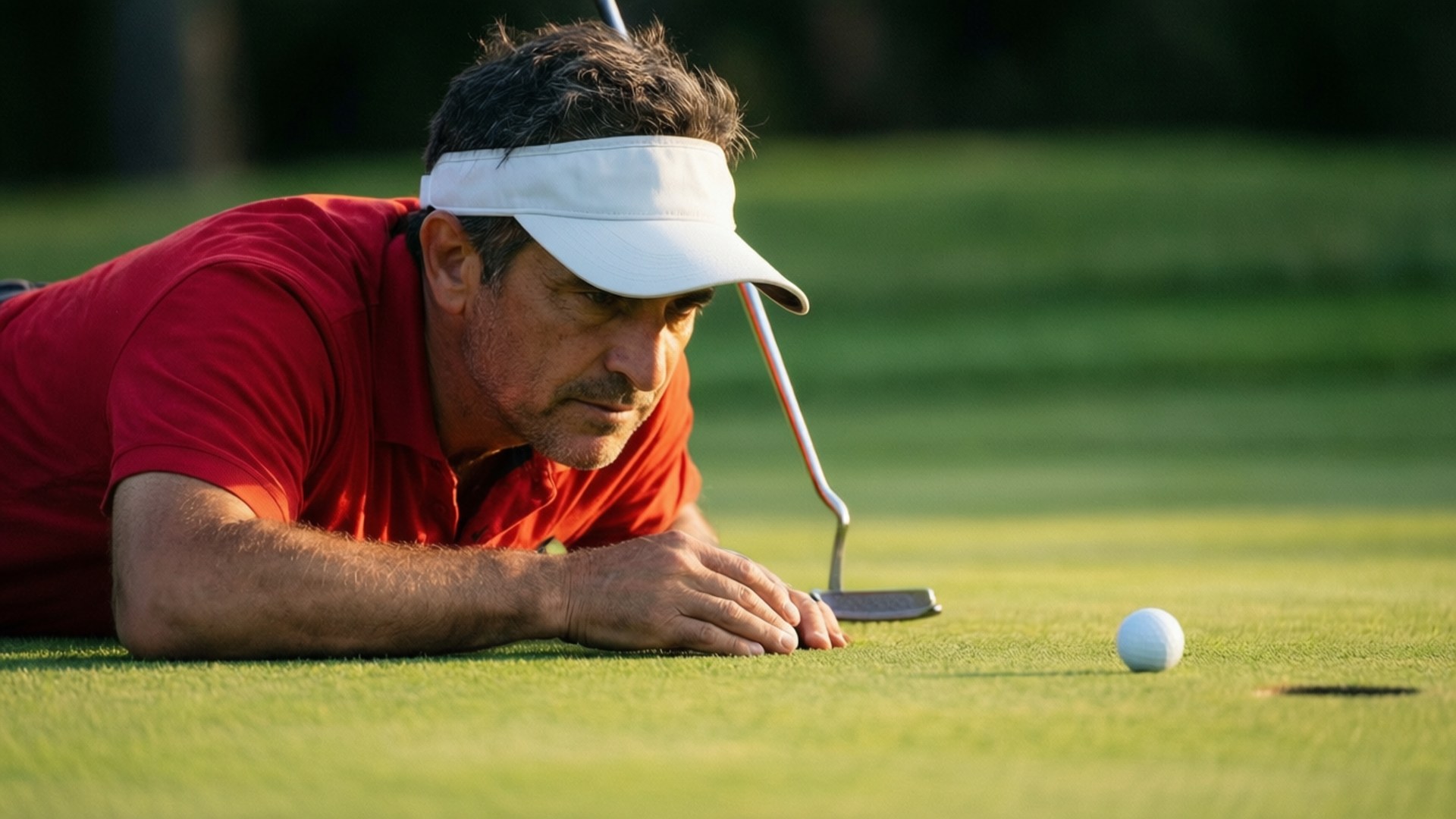 Emiliano Grillo, putt, sunset, Full HD Desktop Wallpaper