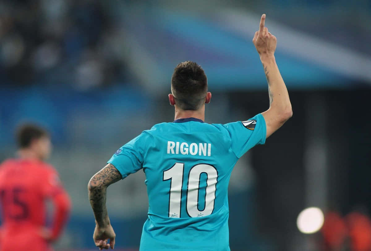 Rigoni, number 10, turquoise jersey, SD Desktop Wallpaper