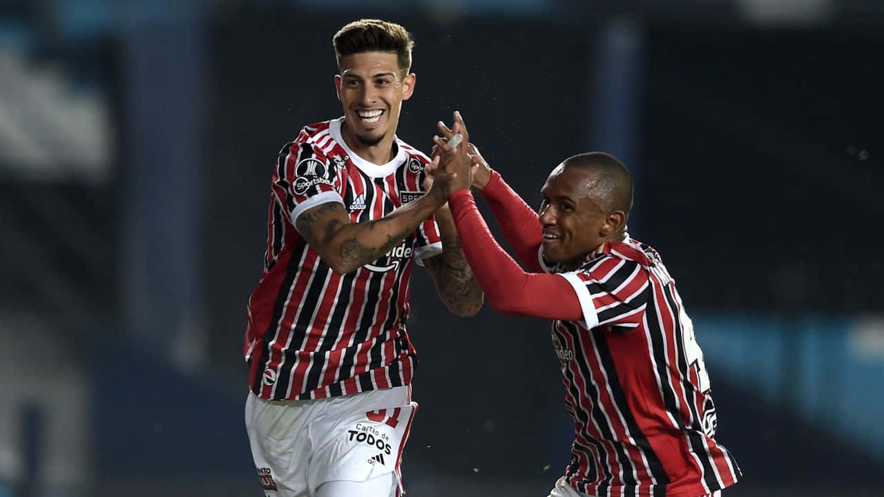 Emiliano Rigoni, red black striped jerseys, stadium lights, HD Desktop Wallpaper