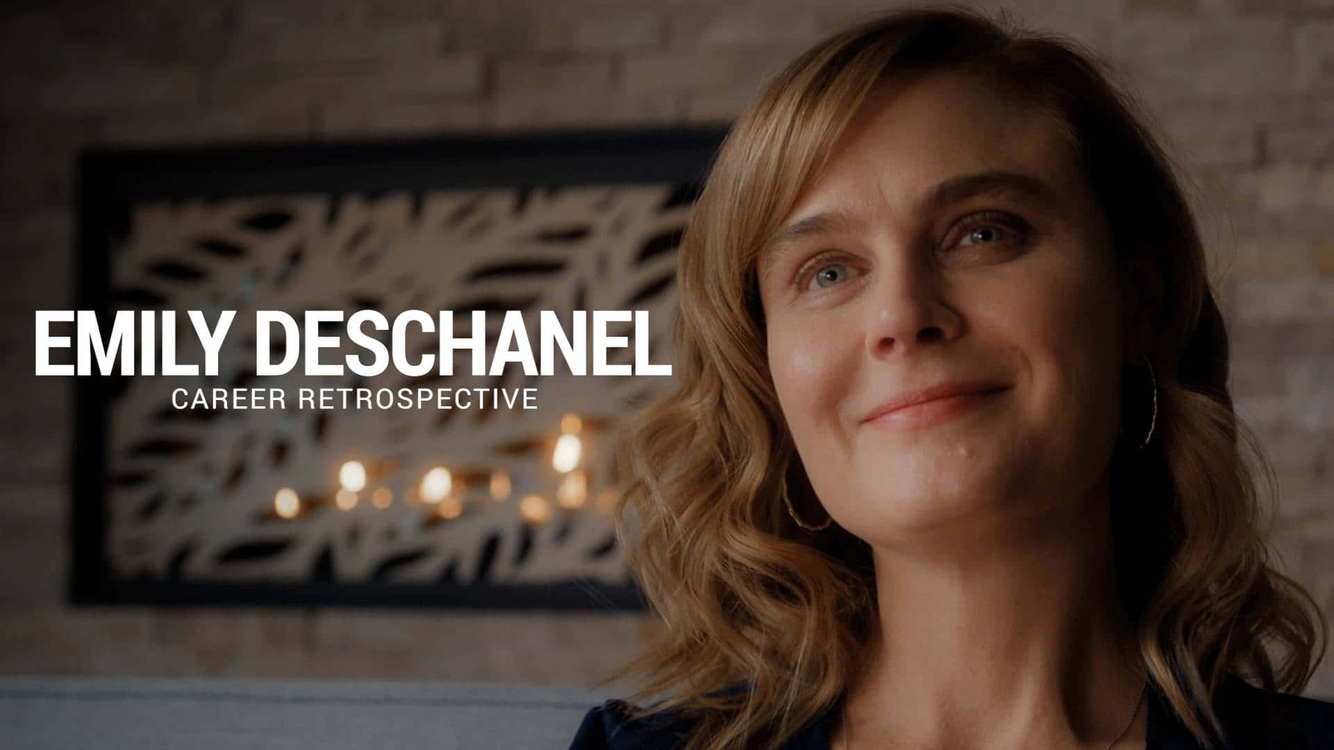 Emily Deschanel, dimly lit room, decorative wall piece, Full HD Desktop Wallpaper
