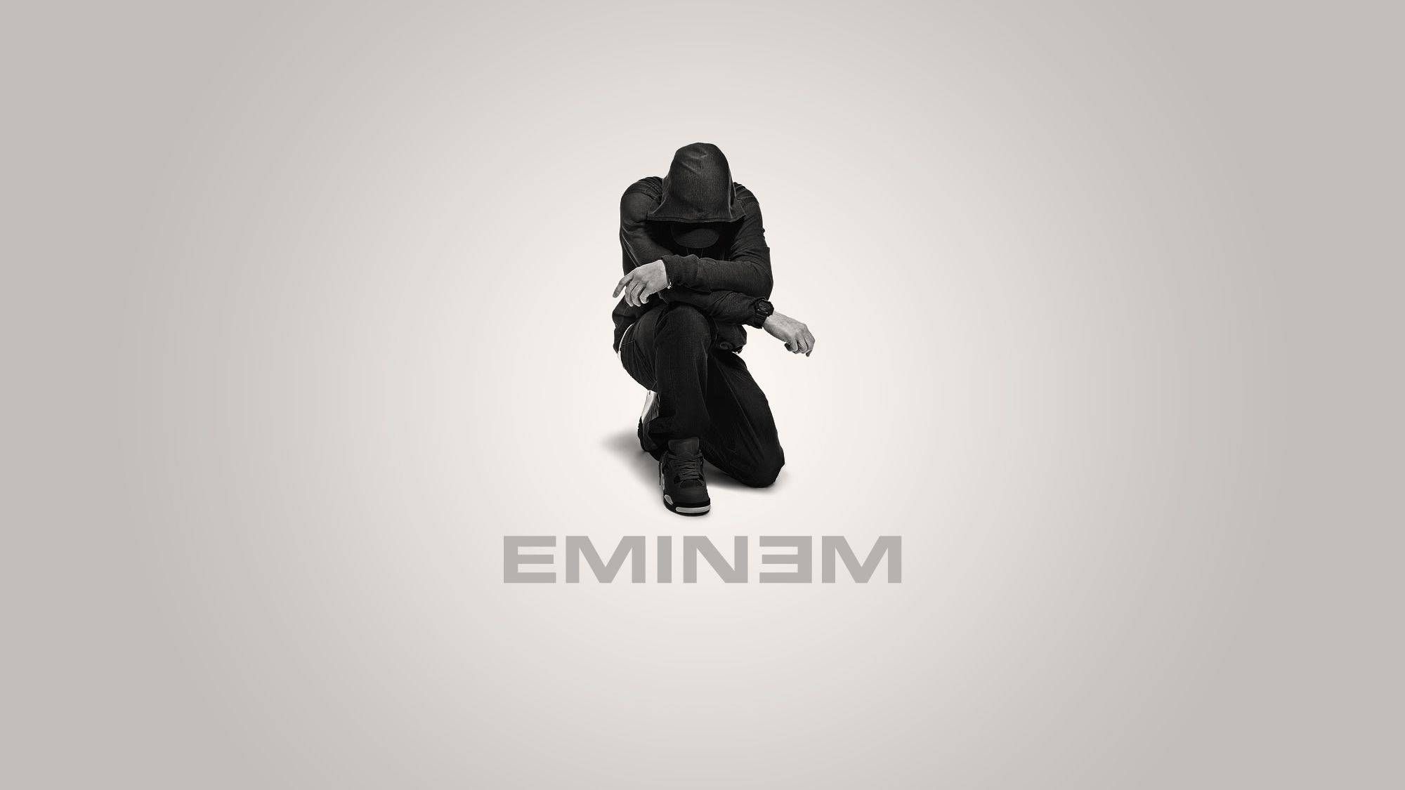 Eminem, hooded figure, crouches, Full HD Desktop Wallpaper