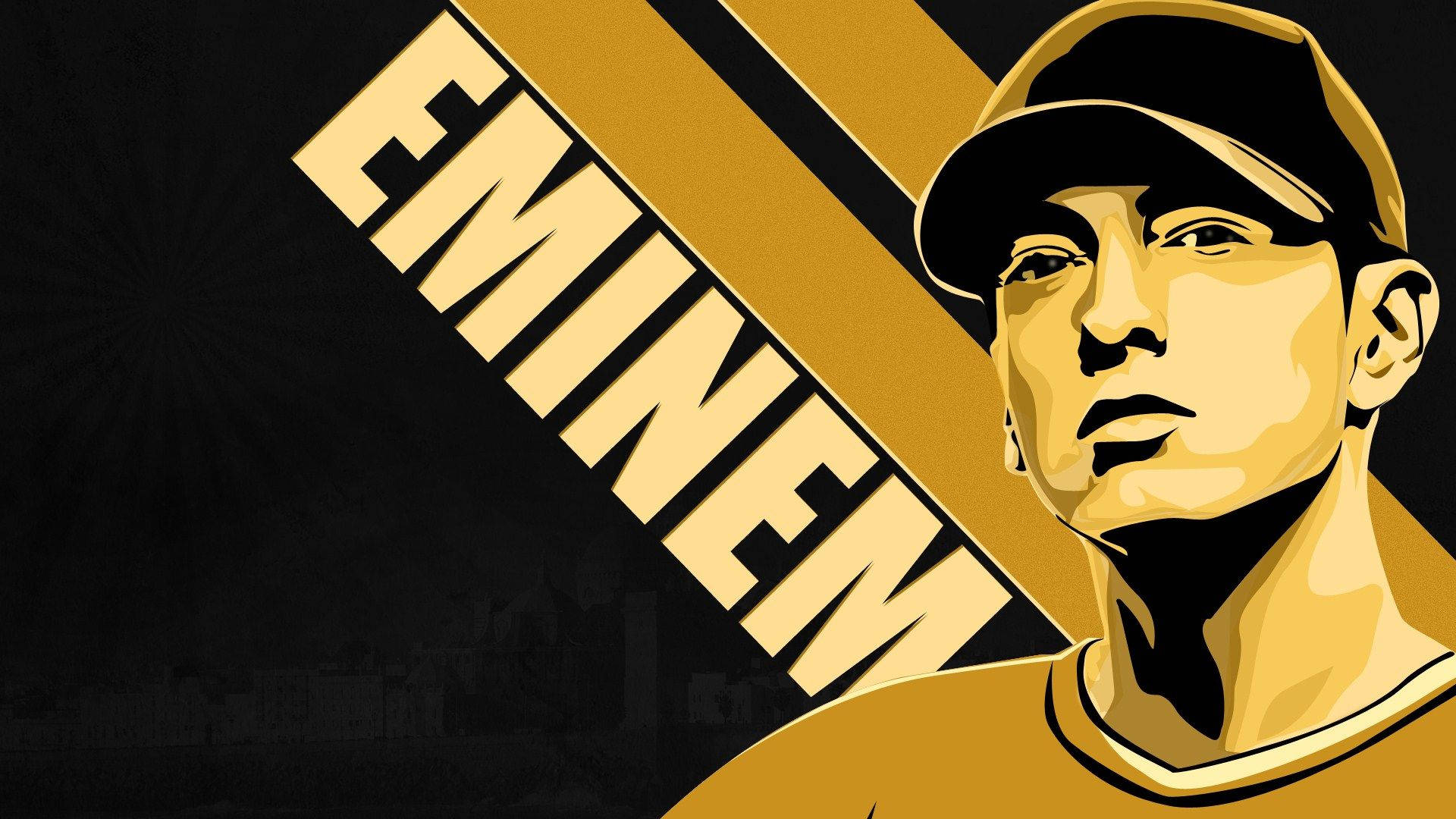 Eminem, yellow, gold, Full HD Desktop Wallpaper