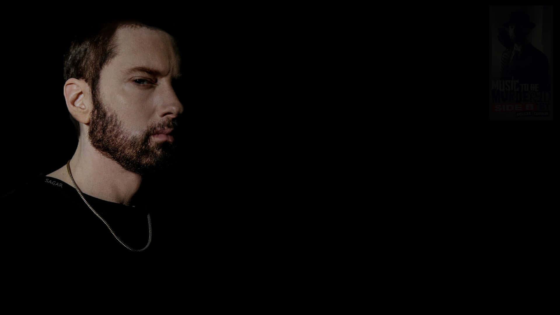 Eminem, beard, chain necklace, Full HD Desktop Wallpaper