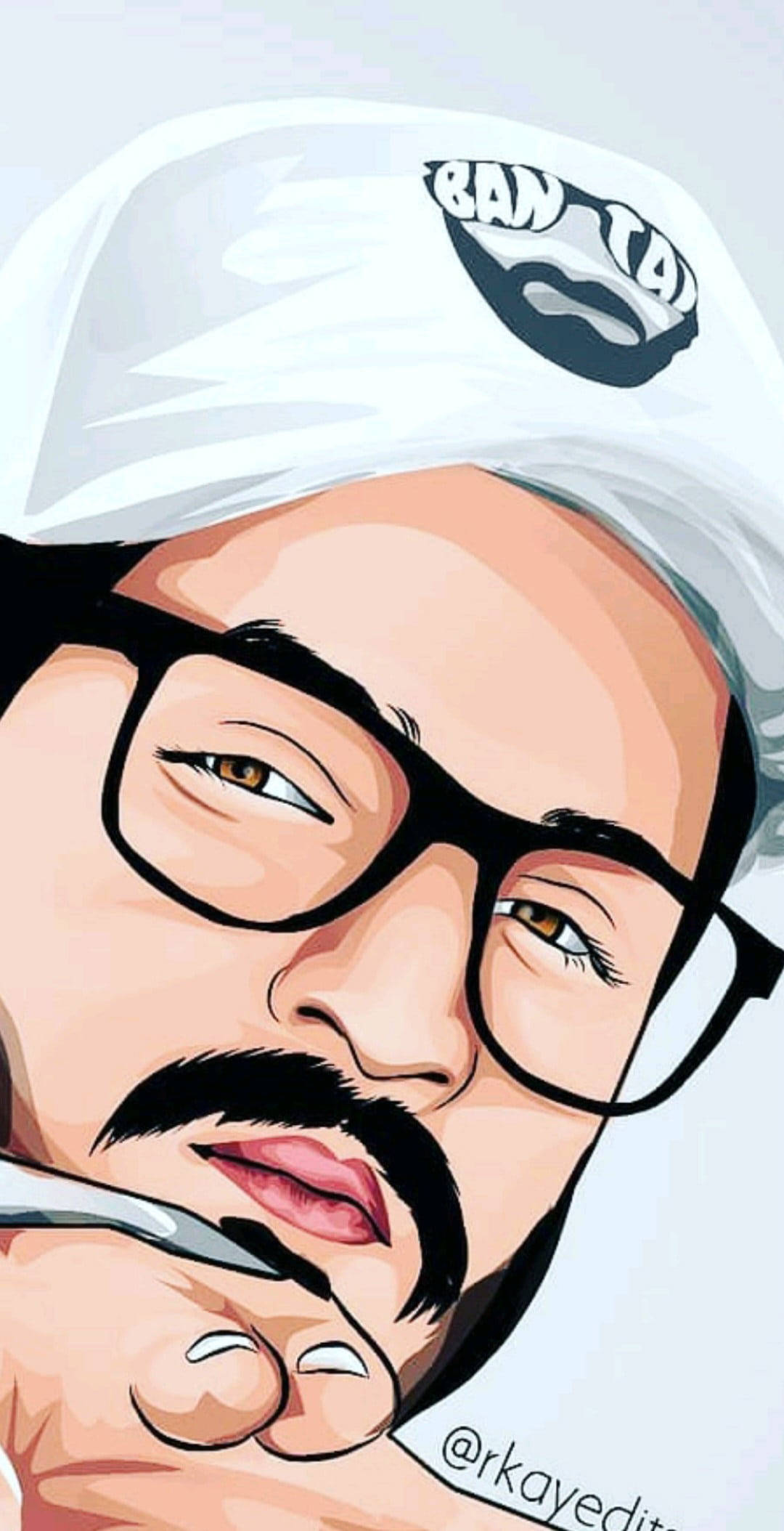 Emiway Bantai, glasses, white cap, Full HD Phone Wallpaper