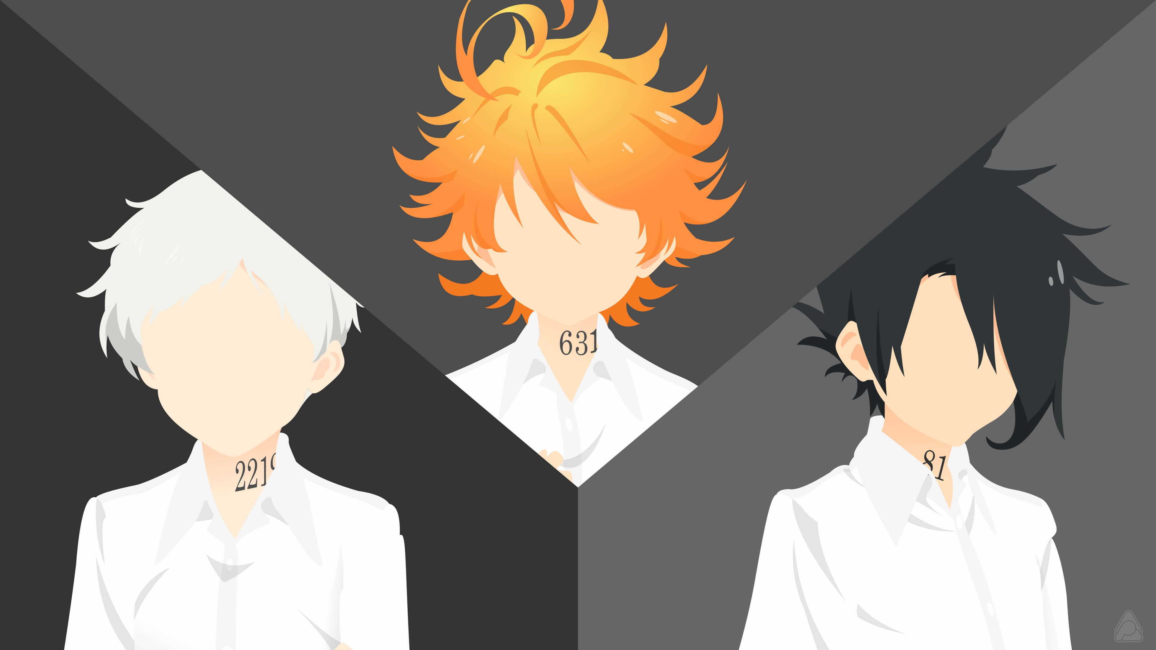 Emma, The Promised Neverland, anime-style, 4K Desktop Wallpaper