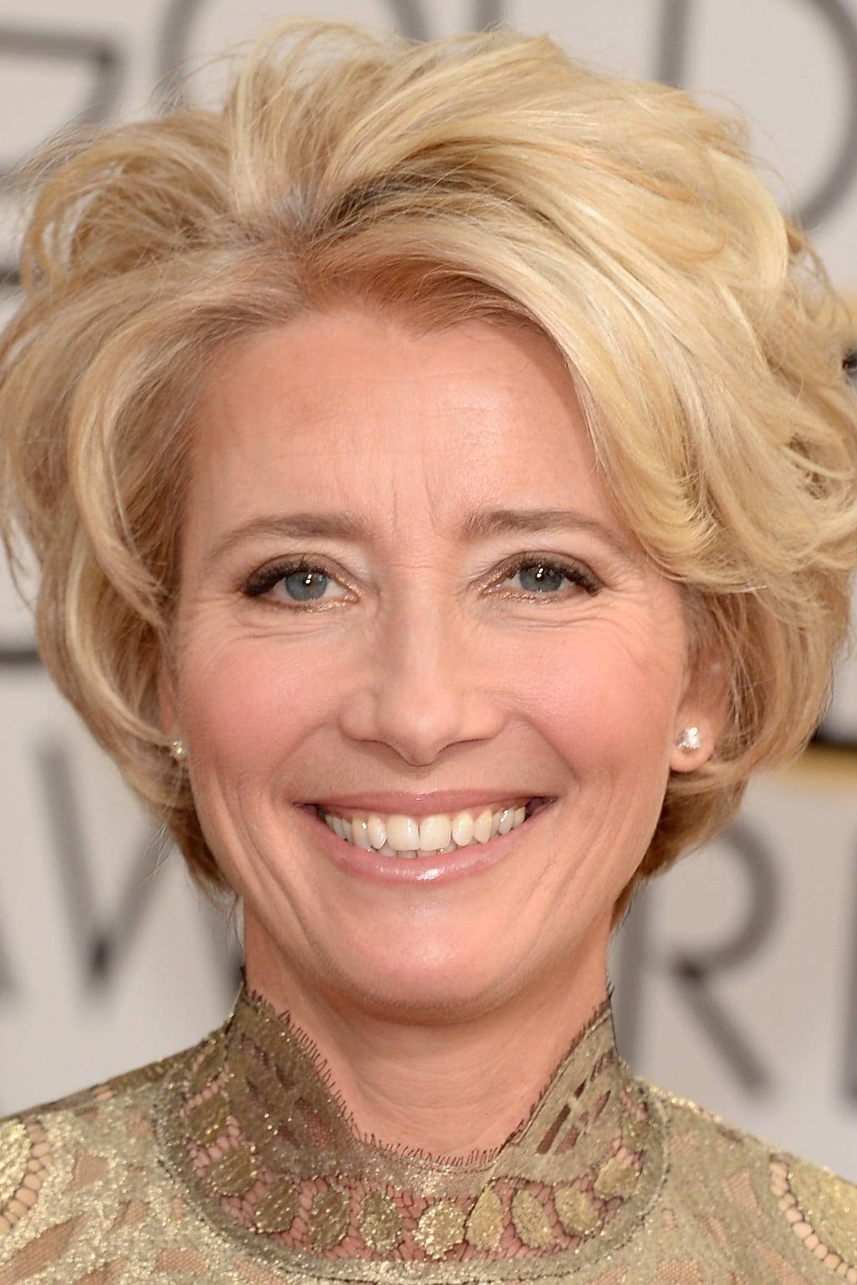 Emma Thompson, gold lace dress, blonde hair, HD Phone Wallpaper