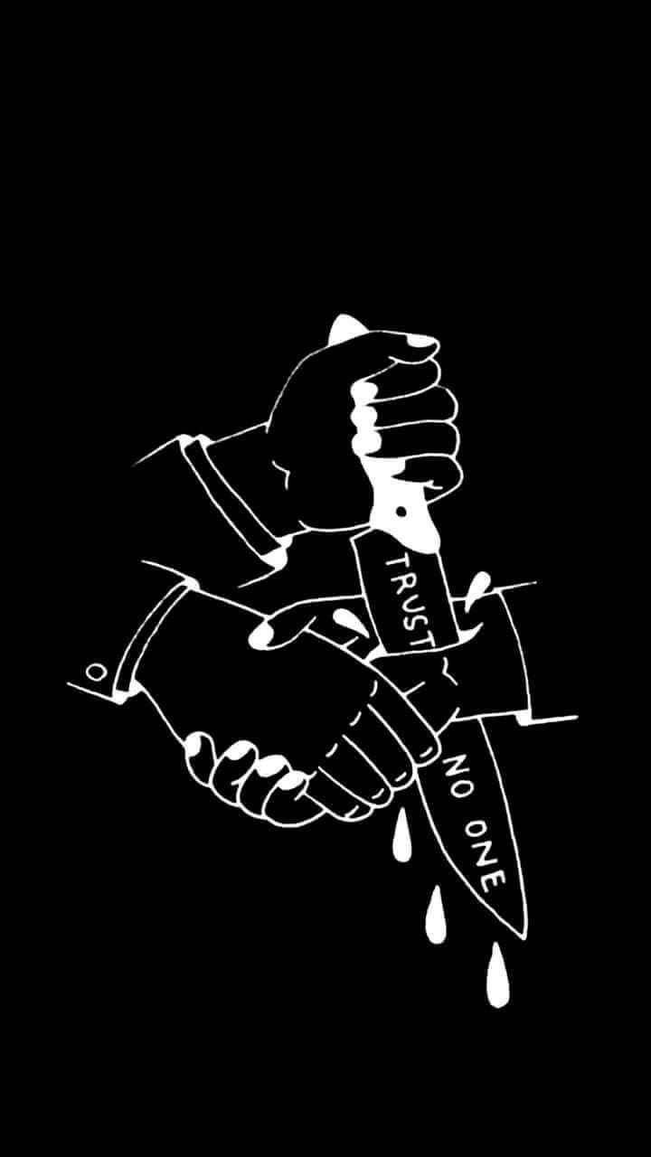 TRUST, NO ONE, knife, HD Phone Wallpaper