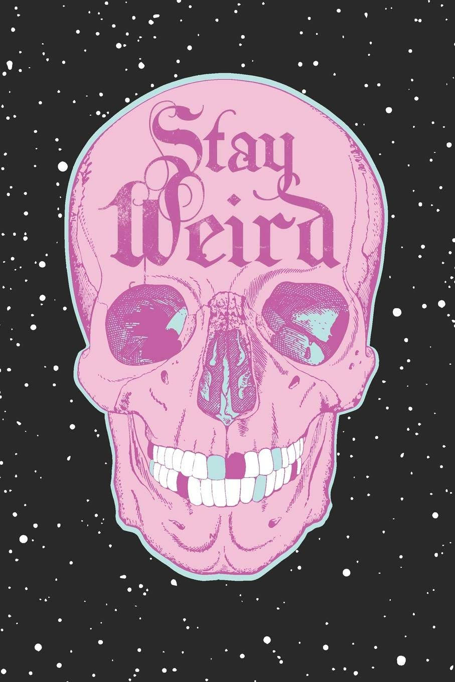 emo aesthetic, Stay Weird, pink skull, HD Phone Wallpaper