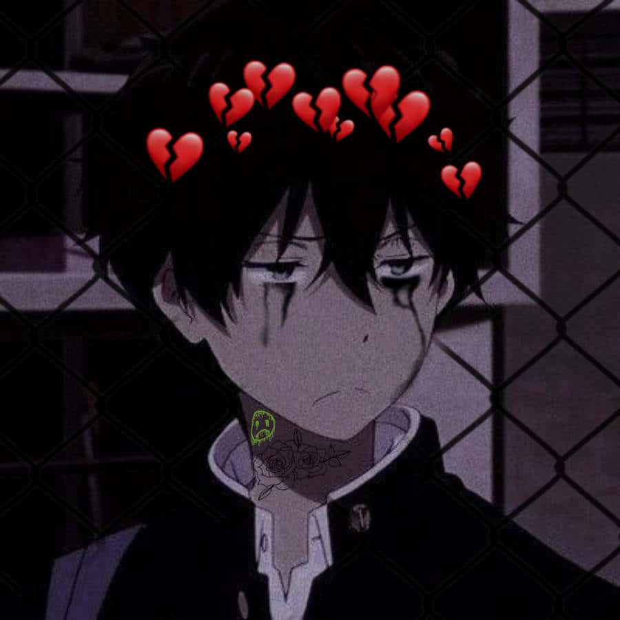 emo anime boy, sad anime boy, tears, SD Desktop Wallpaper