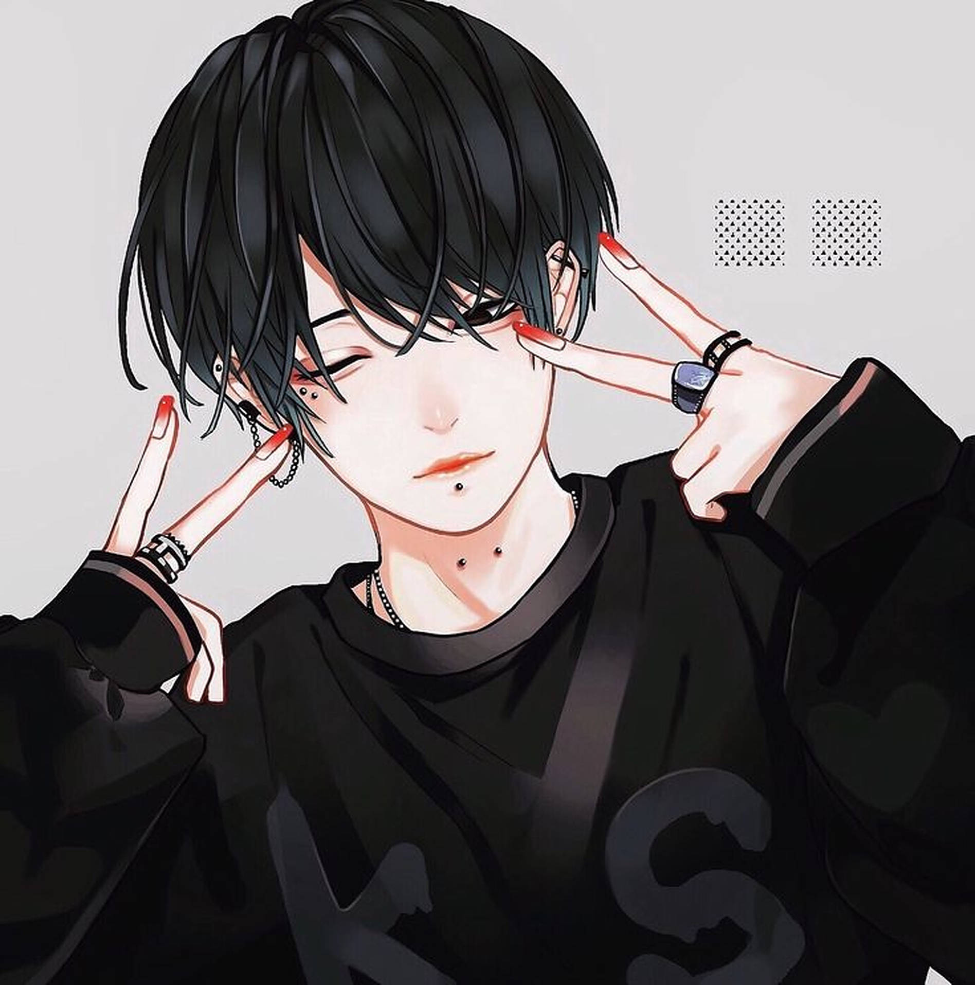 Asian Emo Boy PFP, black hoodie, black hair, HD Phone Wallpaper