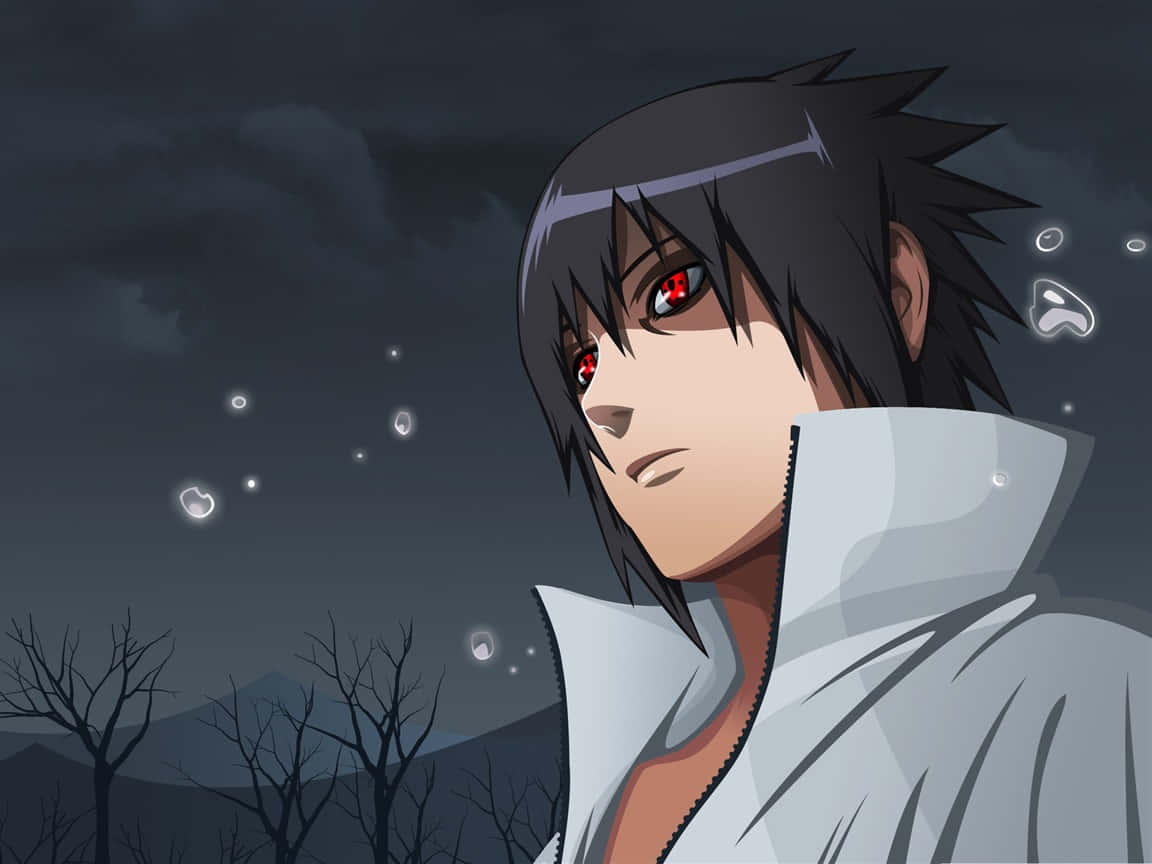 emo anime, red eyes, dark hair, SD Desktop Wallpaper