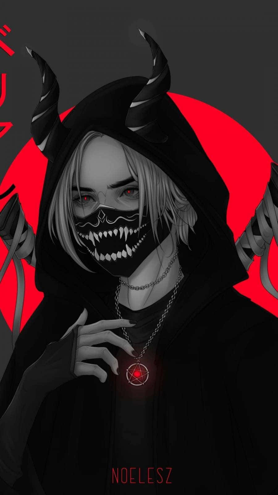 emo anime, anime demon, horns, HD Phone Wallpaper