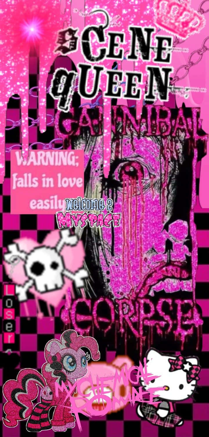 Emo Hello Kitty, Hello Kitty, Pink Aesthetic, HD Phone Wallpaper