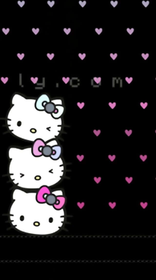 Emo Hello Kitty, Hello Kitty, colorful bows, SD Phone Wallpaper